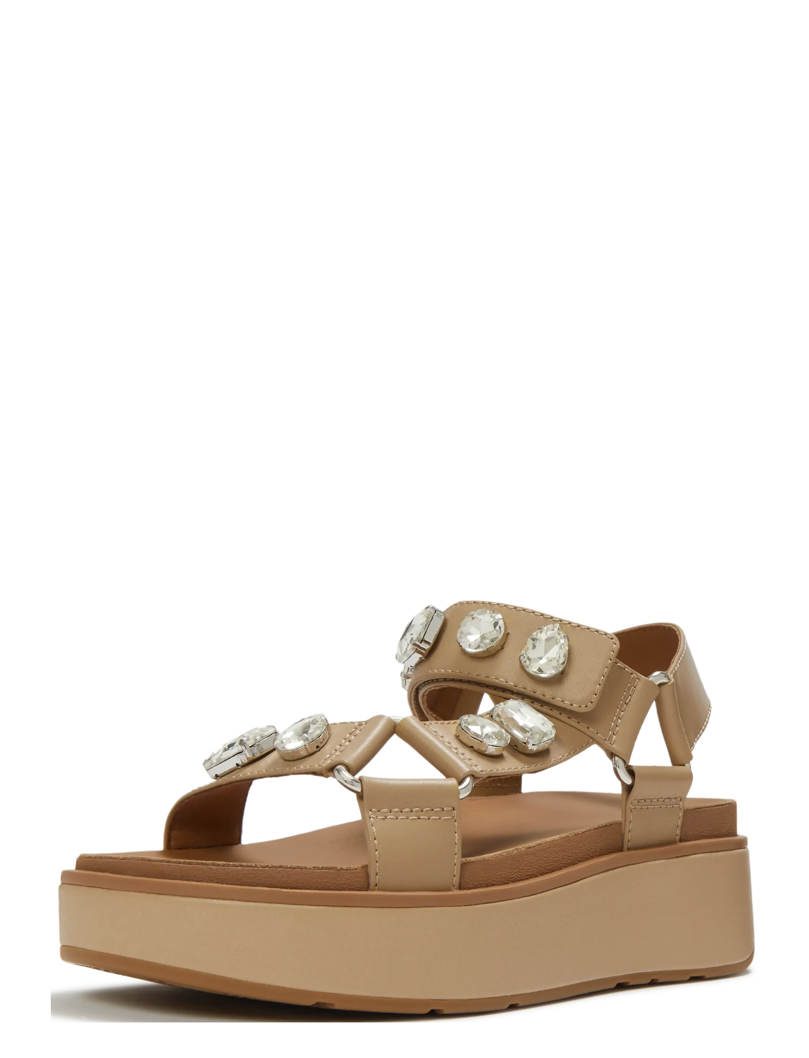 FitFlop - GEN-FF MAX ULTRA-JEWEL  LEATHER BACK-STRAP SANDALS - plateau-sandalen - cappuccino - 3