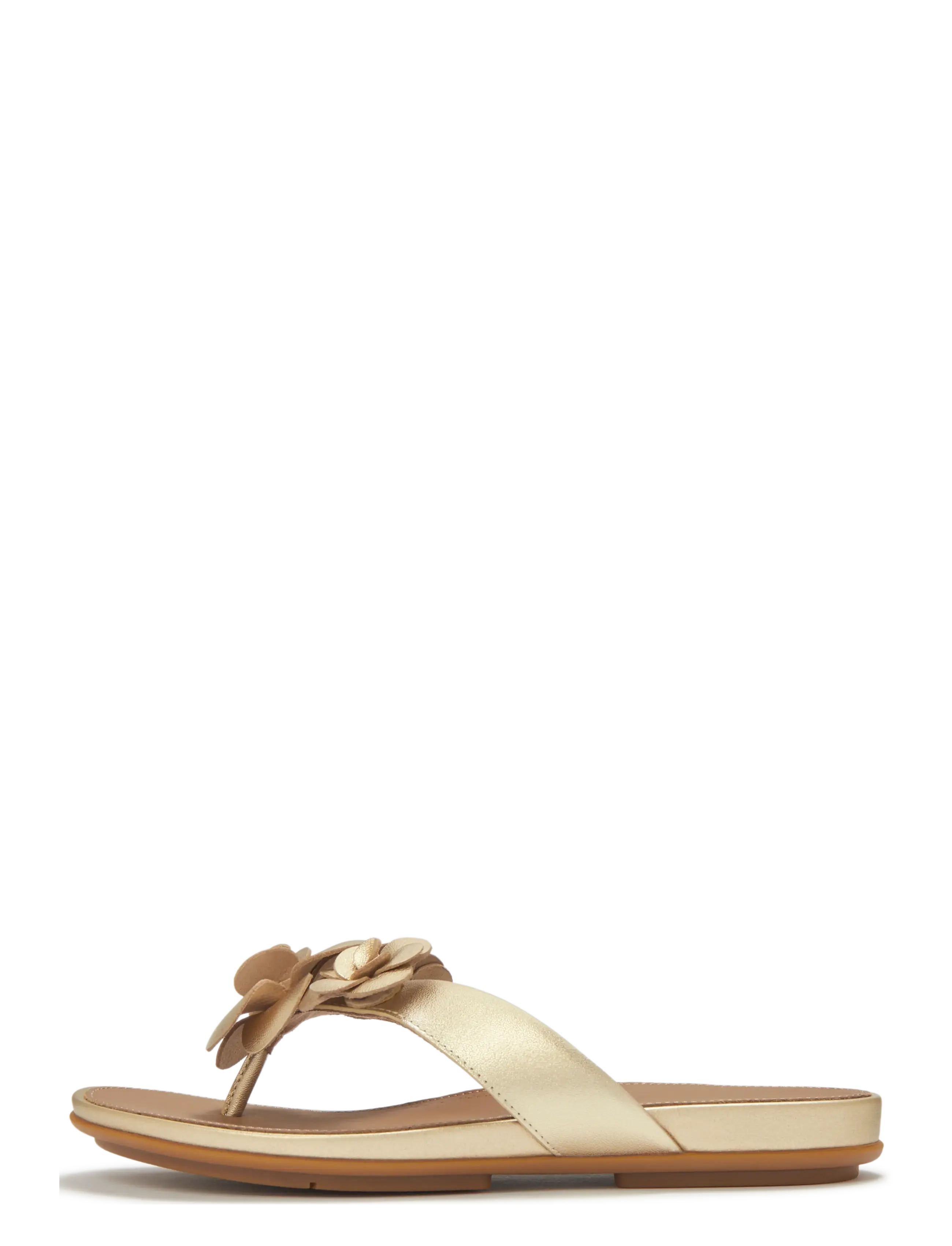 FITFLOP Gracie Flower Leder Flip-Flops Gold - 36 - Damen
