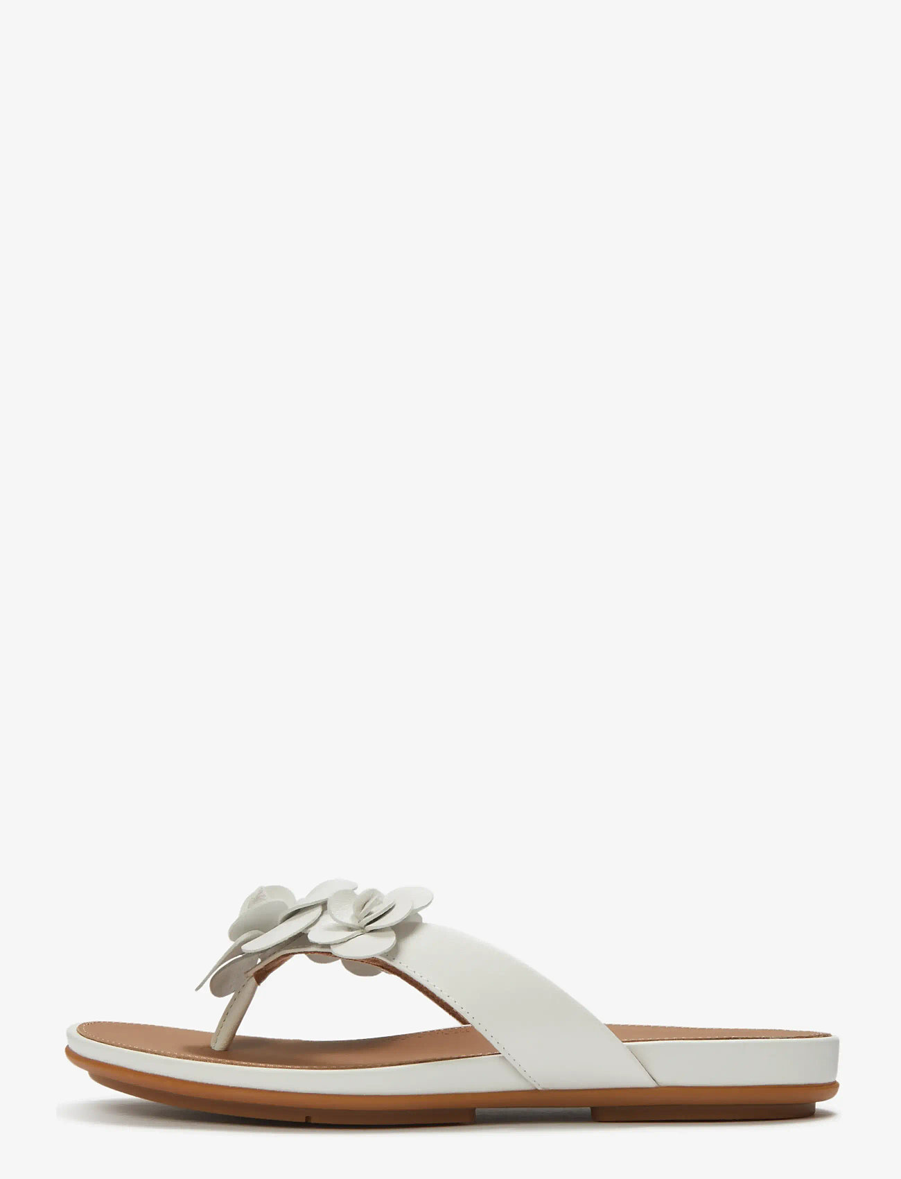 FitFlop - GRACIE FLOWER LEATHER FLIP-FLOPS - flade sandaler - urban white - 1