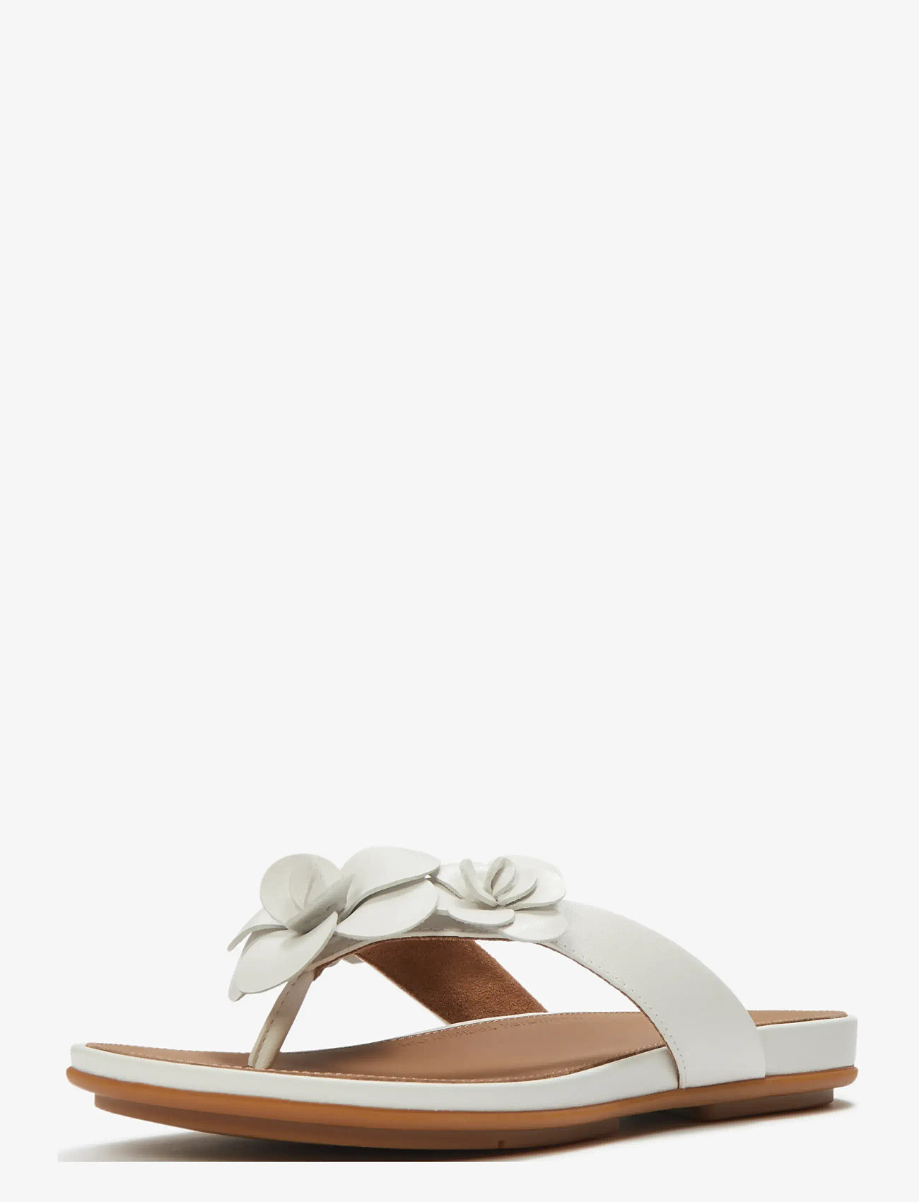 FitFlop - GRACIE FLOWER LEATHER FLIP-FLOPS - flade sandaler - urban white - 3