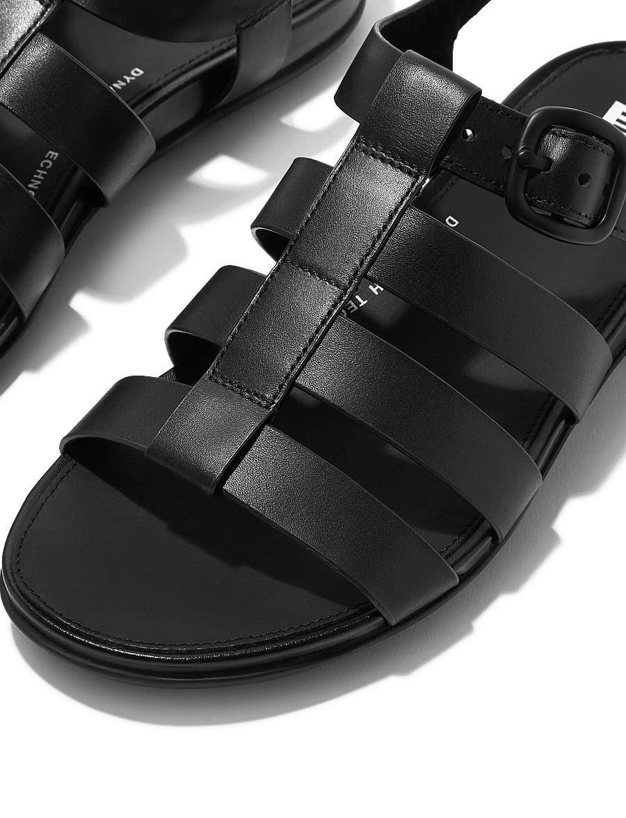 FitFlop - GRACIE LEATHER FISHERMAN SANDALS - gladiatorsandaler - black - 4