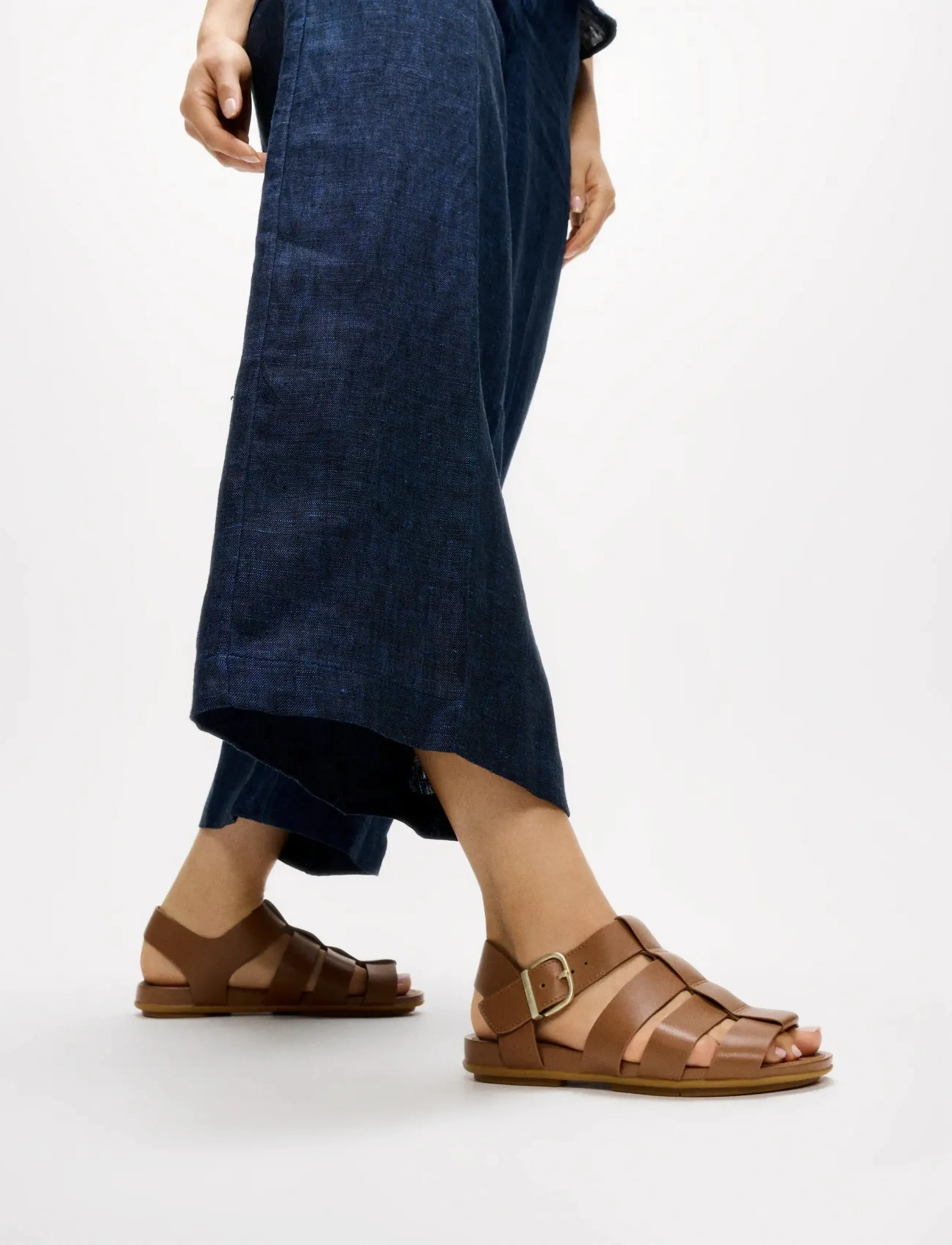FitFlop Gracie Leather Fisherman Sandals, 36, Brown, Sandaler > Flade Sandals, Dame