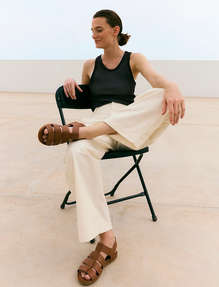 FitFlop - GRACIE LEATHER FISHERMAN SANDALS - romeinse sandalen - deep tan - 5