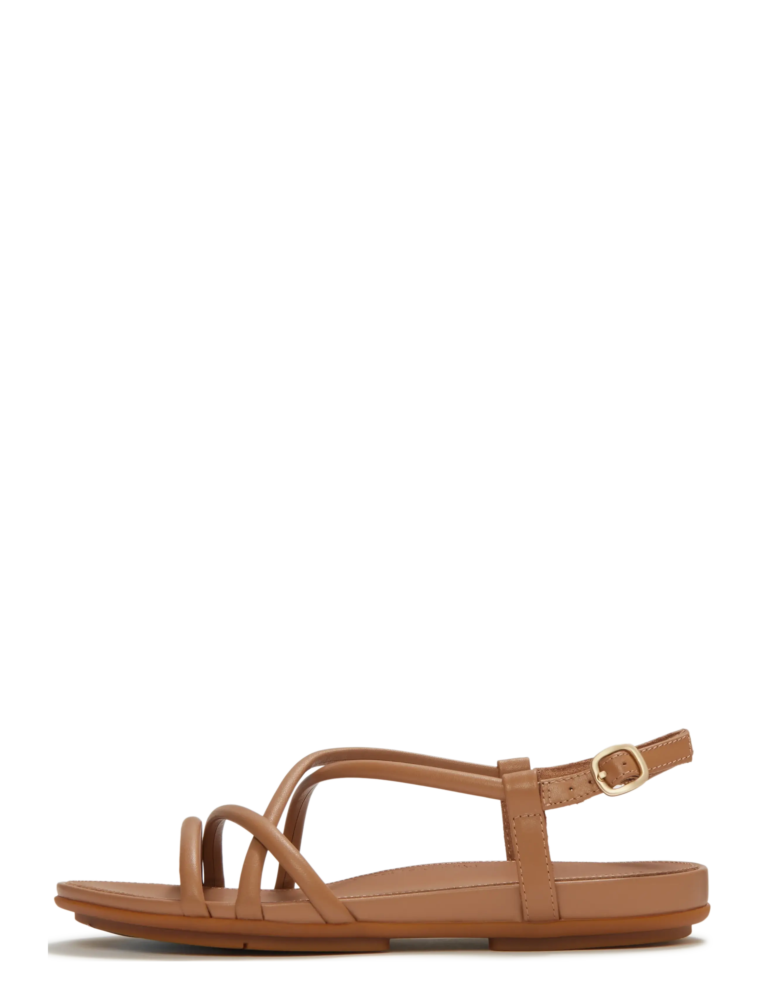 FitFlop GRACIE LEATHER STRAPPY BACK-STRAP SANDALS - FitFlop - CLASSIC TAN / brown