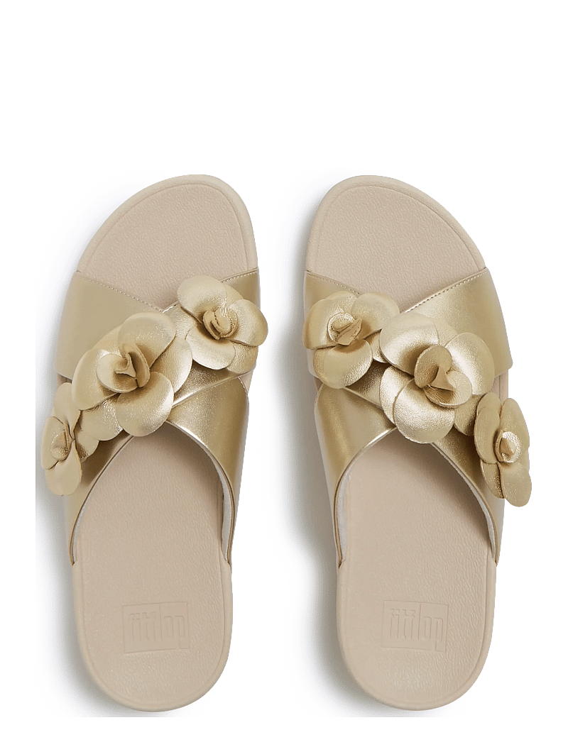 FitFlop - LULU FLOWER CROSS SLIDES - plateau-sandalen - platino - 2
