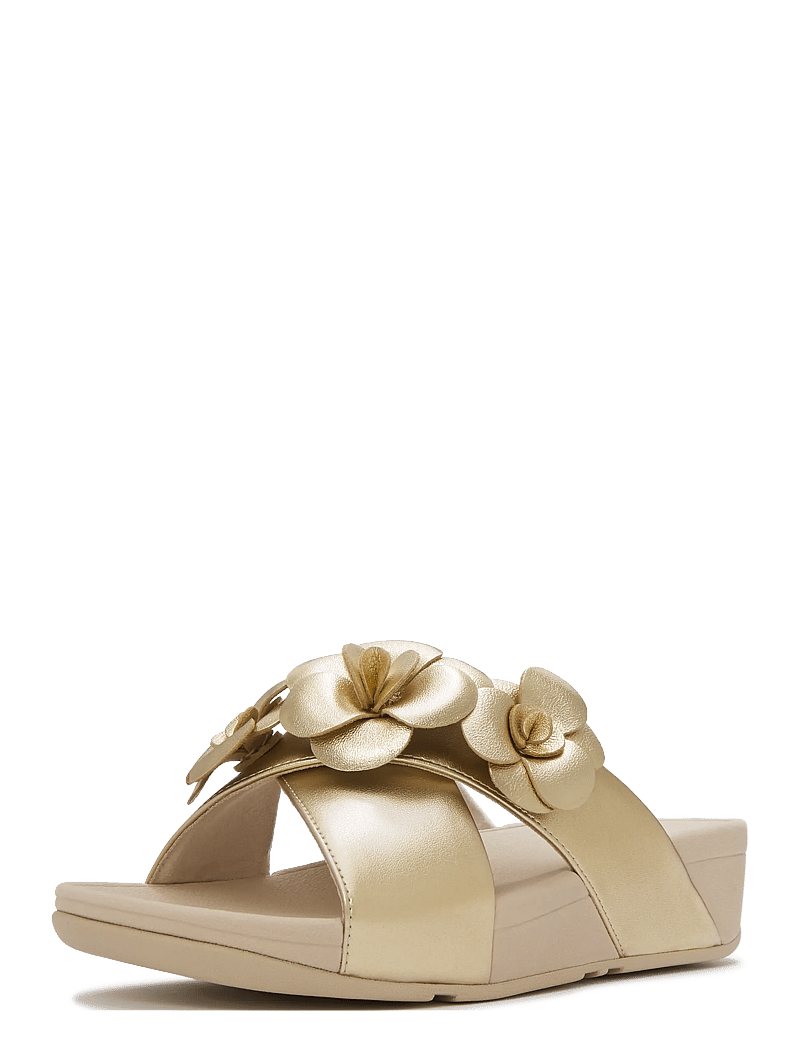 FitFlop - LULU FLOWER CROSS SLIDES - plateau-sandalen - platino - 3