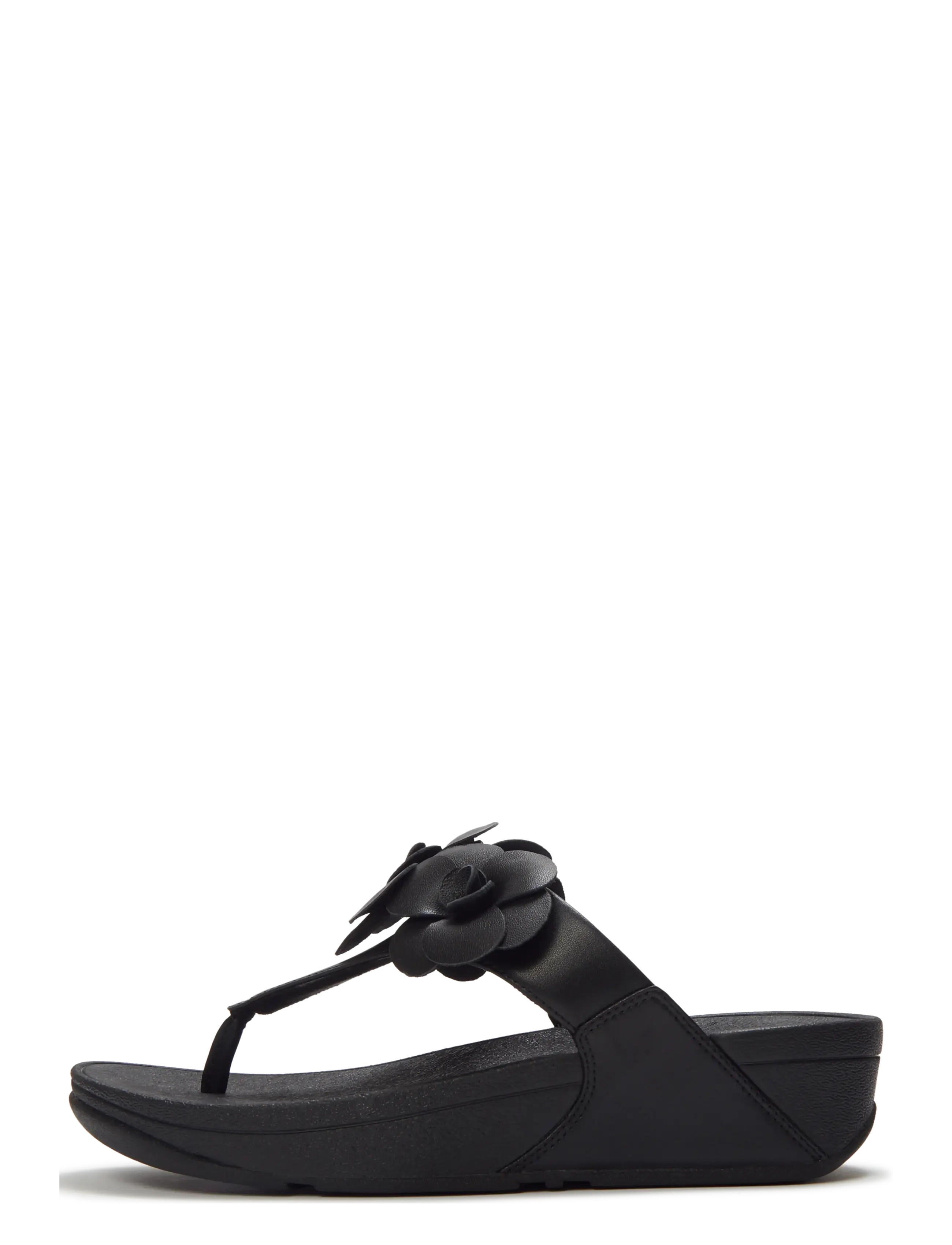 FITFLOP Lulu Flower Toe-Post Sandalen Schwarz - 38 - Damen