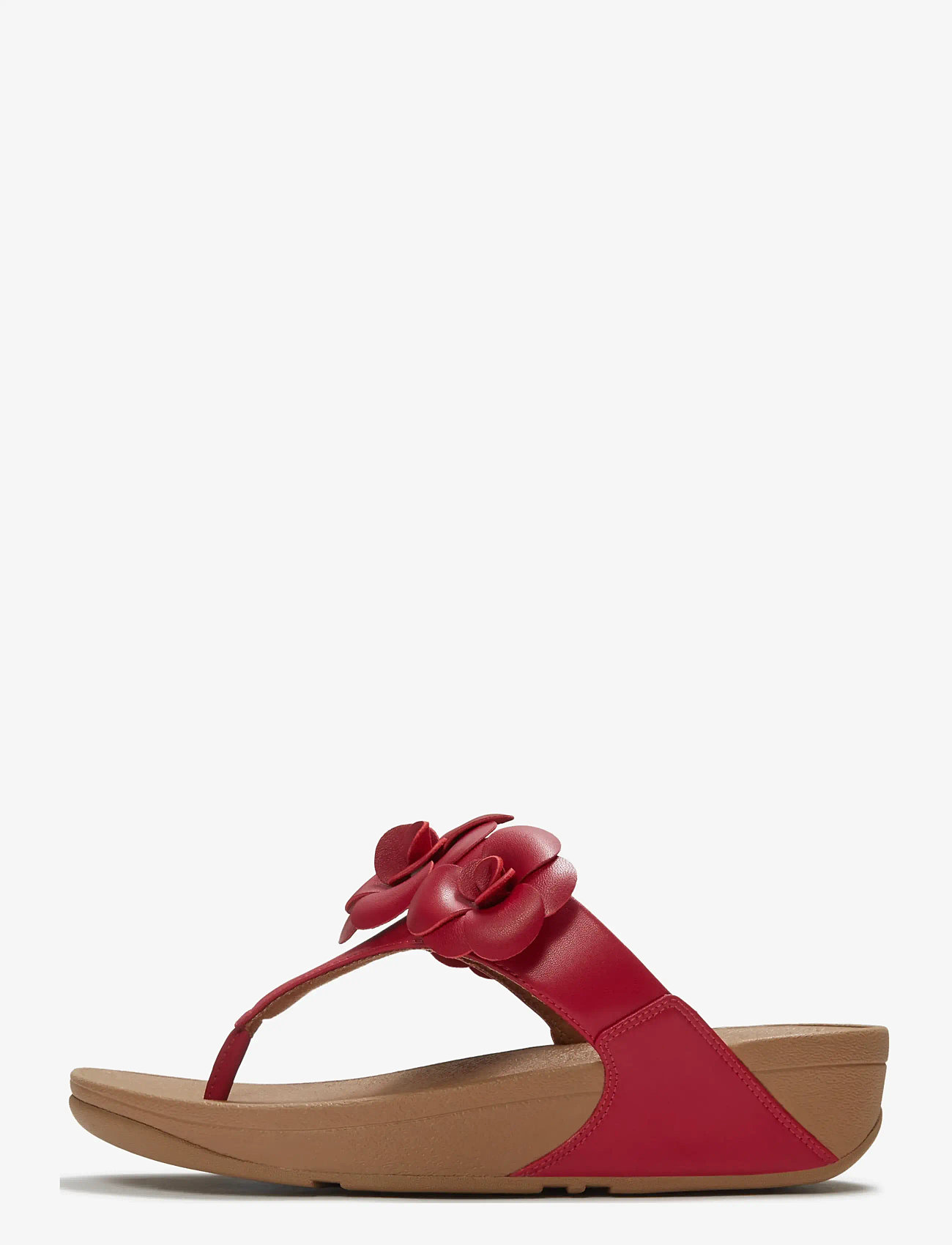 FitFlop - LULU FLOWER TOE-POST SANDALS - platformsandaler - burnt berry - 1