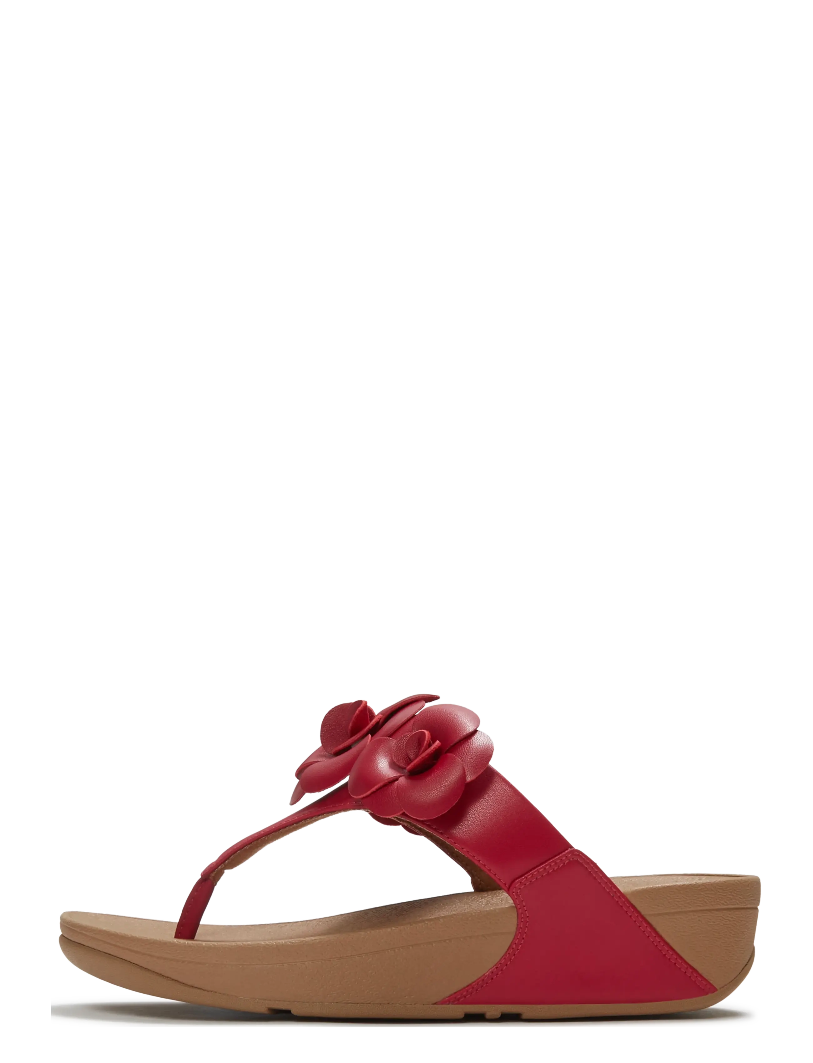 FitFlop LULU FLOWER TOE-POST SANDALS - Sandaler - BURNT BERRY / red