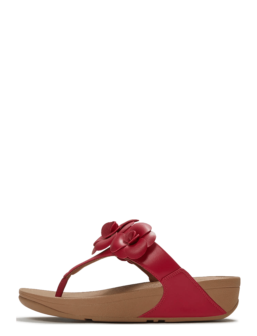 FitFlop - LULU FLOWER TOE-POST SANDALS - platvorm sandaalid - burnt berry - 1