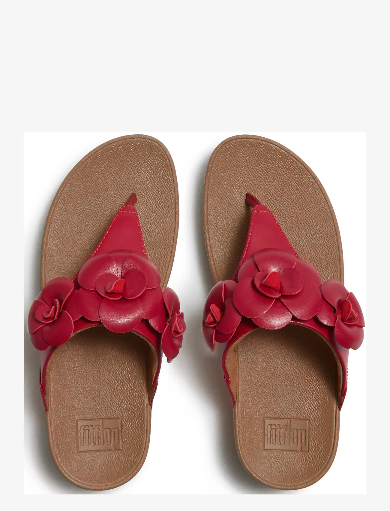 FitFlop - LULU FLOWER TOE-POST SANDALS - platformsandaler - burnt berry - 2