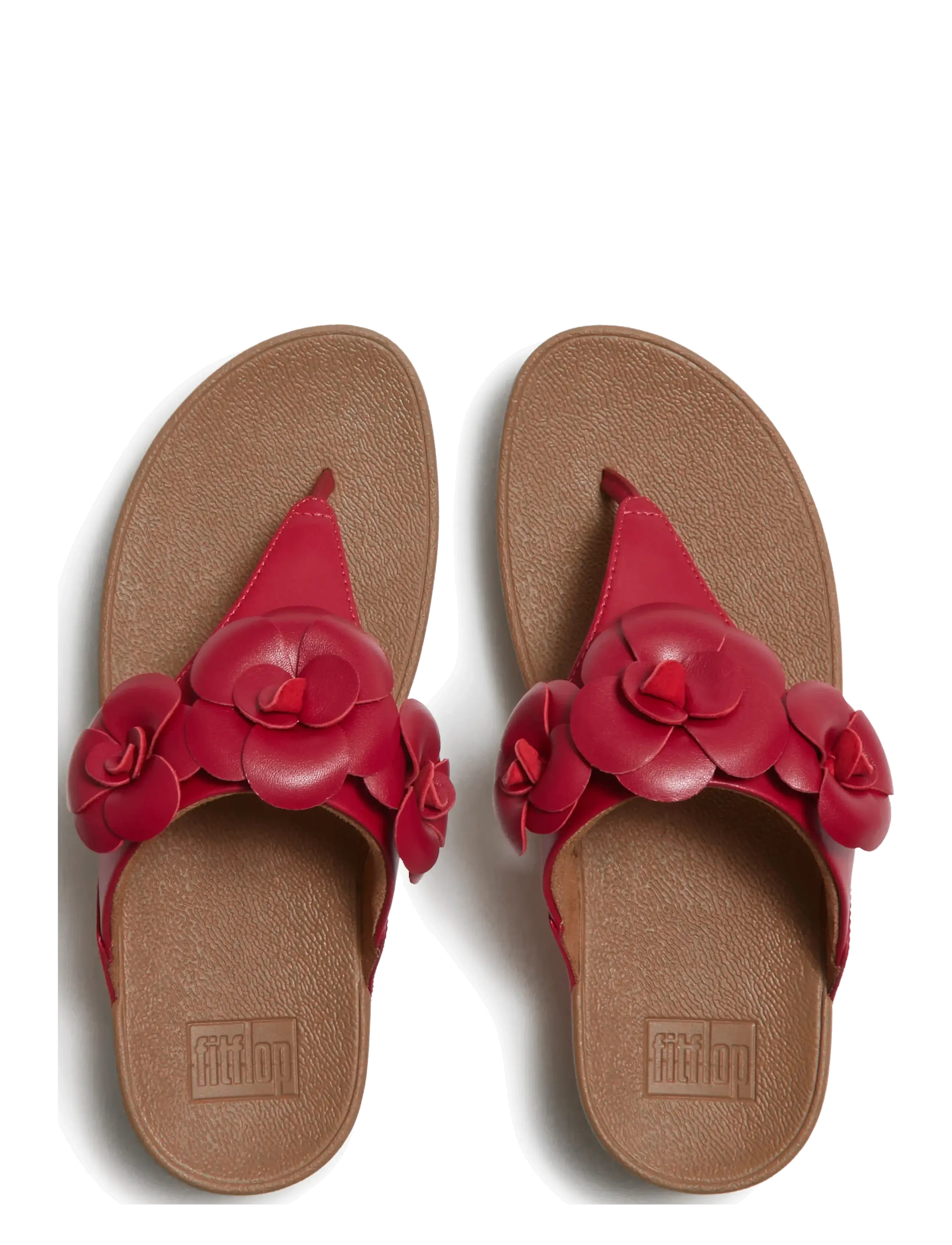 FitFlop - LULU FLOWER TOE-POST SANDALS - platvorm sandaalid - burnt berry - 2