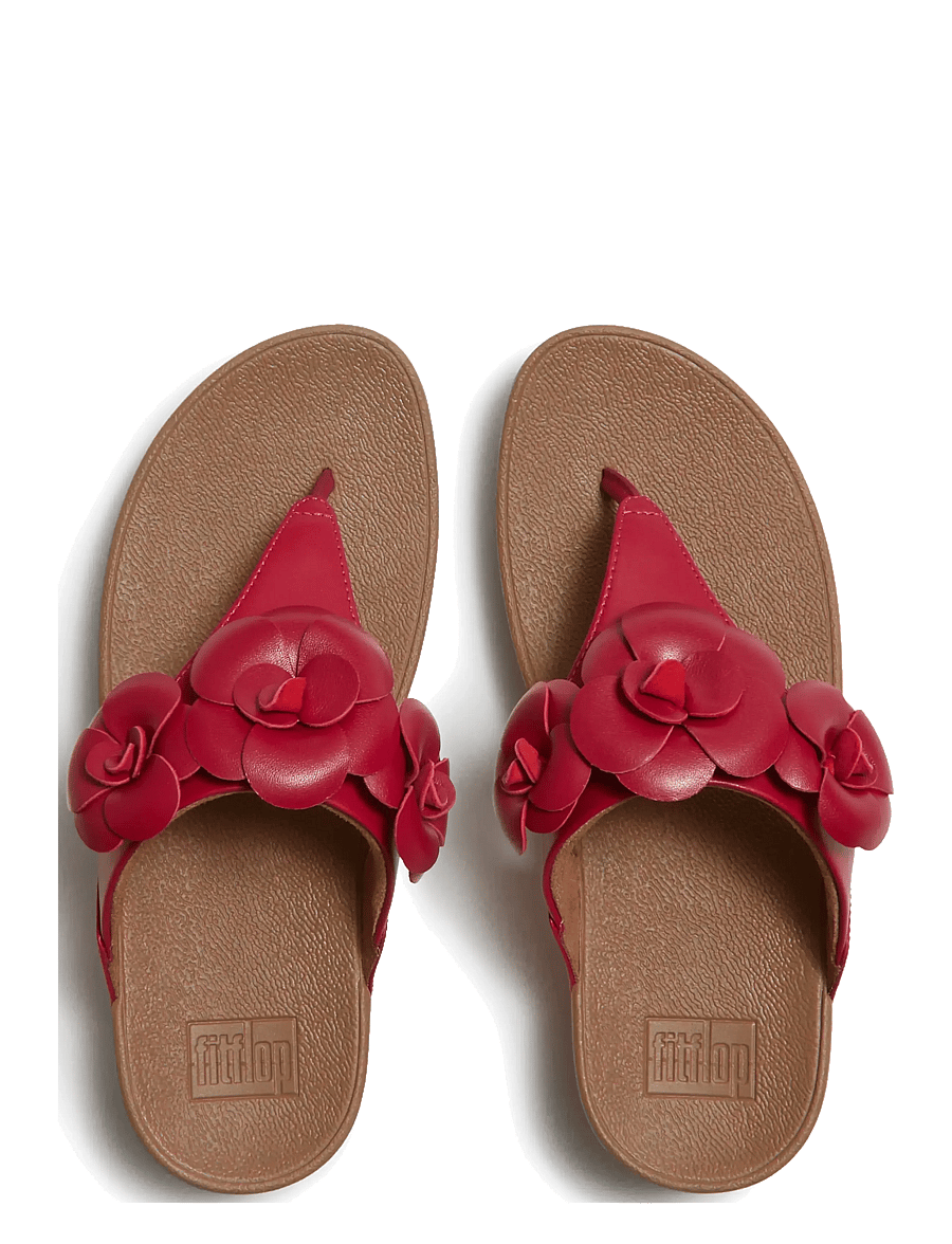 FitFlop - LULU FLOWER TOE-POST SANDALS - platvorm sandaalid - burnt berry - 2