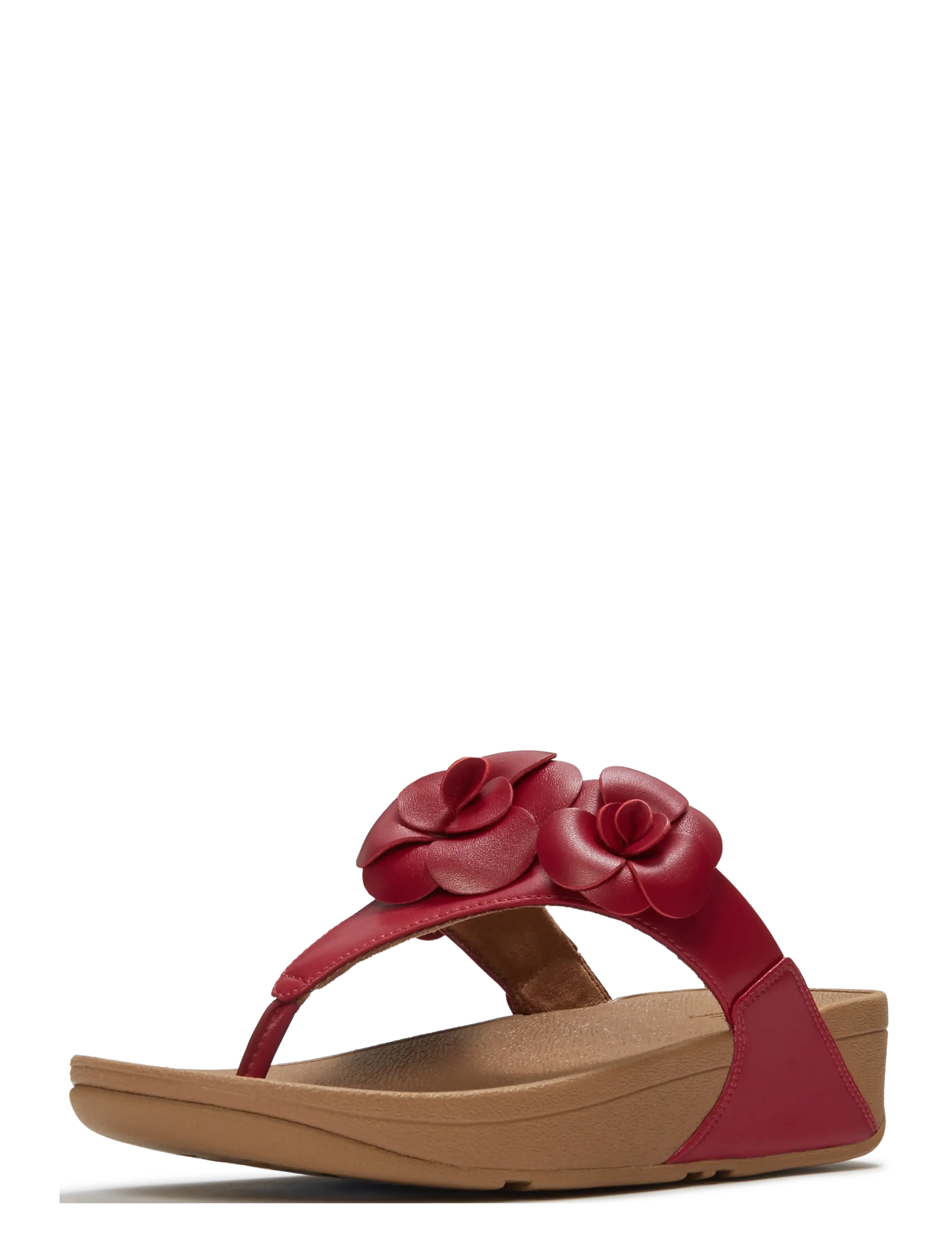 FitFlop - LULU FLOWER TOE-POST SANDALS - platvorm sandaalid - burnt berry - 3