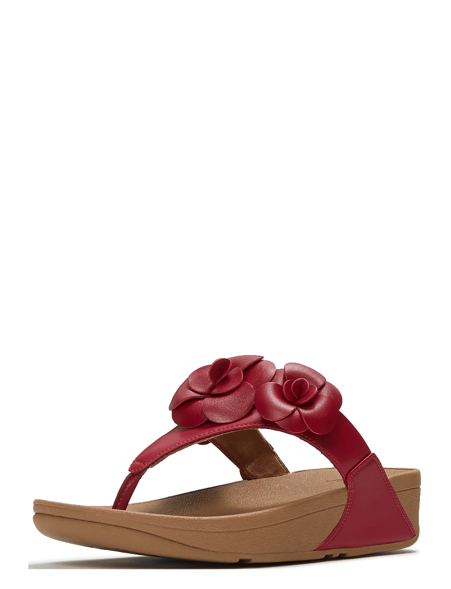 FitFlop - LULU FLOWER TOE-POST SANDALS - platvorm sandaalid - burnt berry - 3