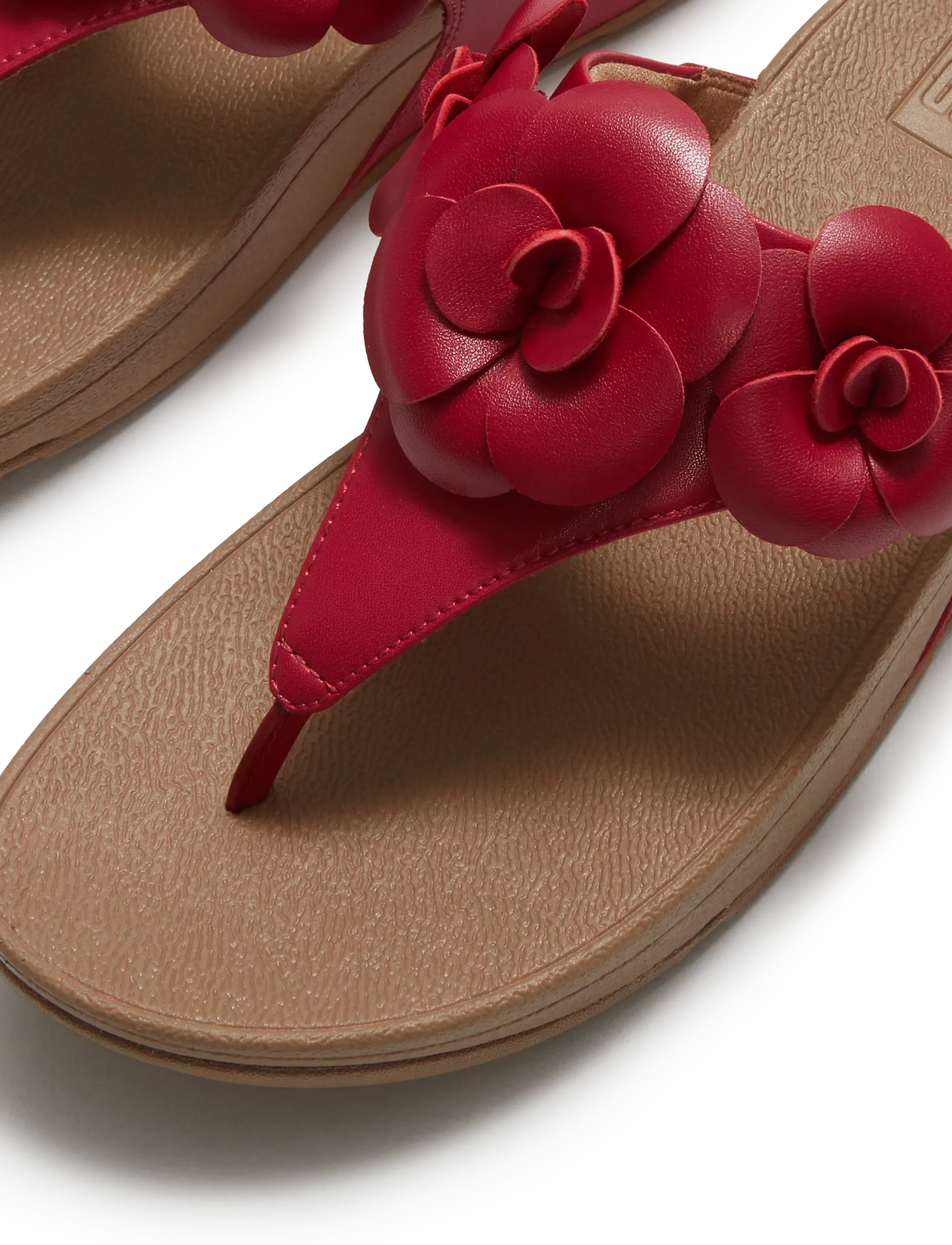FitFlop - LULU FLOWER TOE-POST SANDALS - platvorm sandaalid - burnt berry - 4