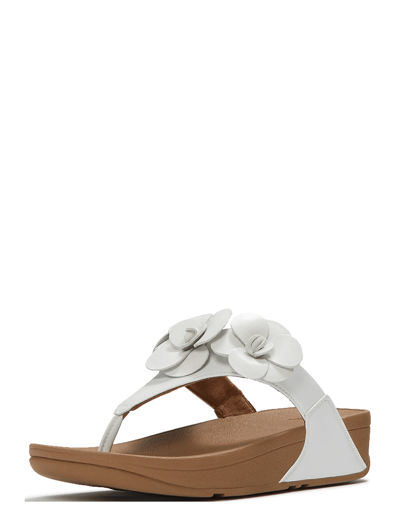 FitFlop - LULU FLOWER TOE-POST SANDALS - platformsandaler - urban white - 2