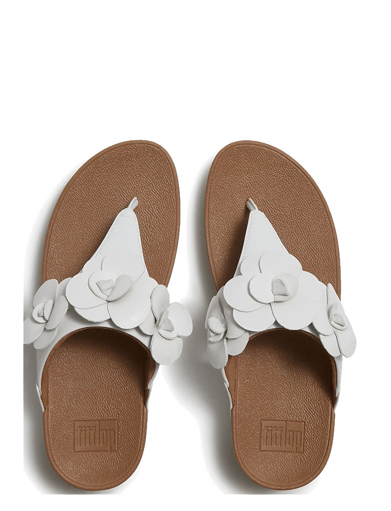 FitFlop - LULU FLOWER TOE-POST SANDALS - platformsandaler - urban white - 3