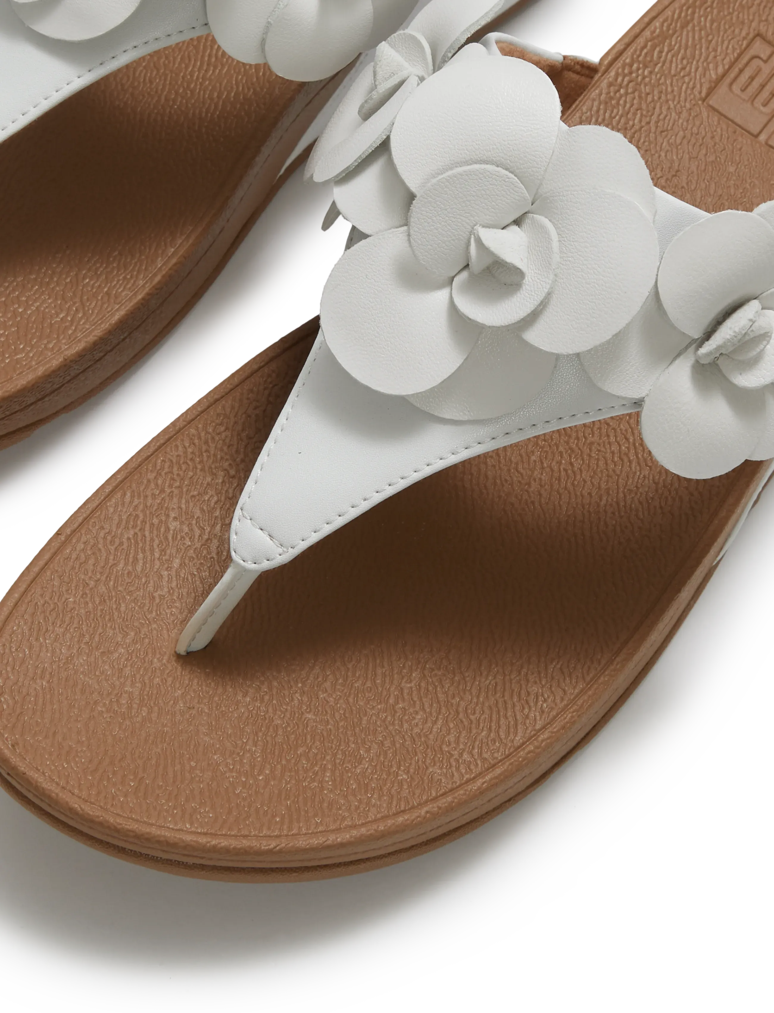 FitFlop - LULU FLOWER TOE-POST SANDALS - sandales à plateforme - urban white - 4