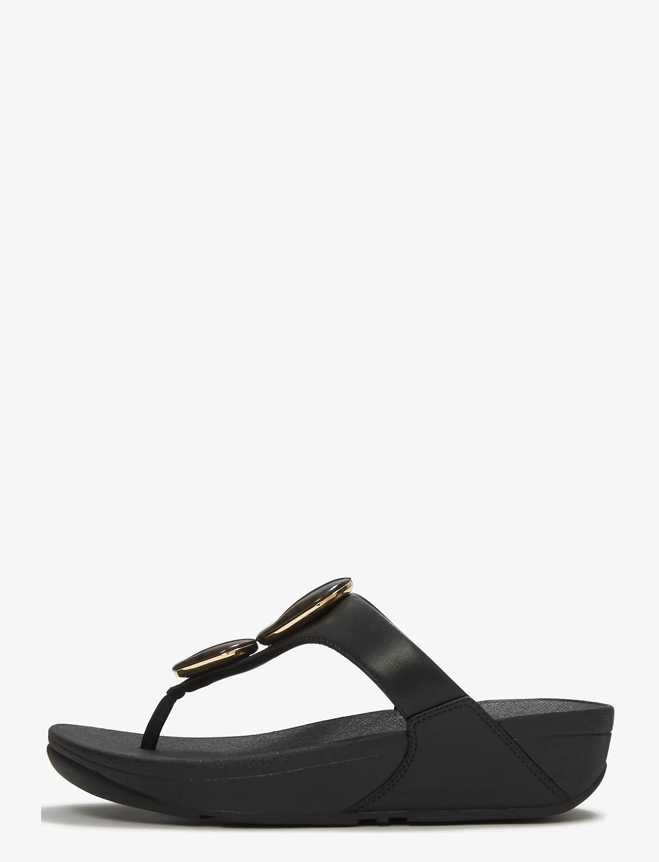 FitFlop - LULU MARBLED-STONE TOE-POST SANDALS - plateau-sandalen - black - 1