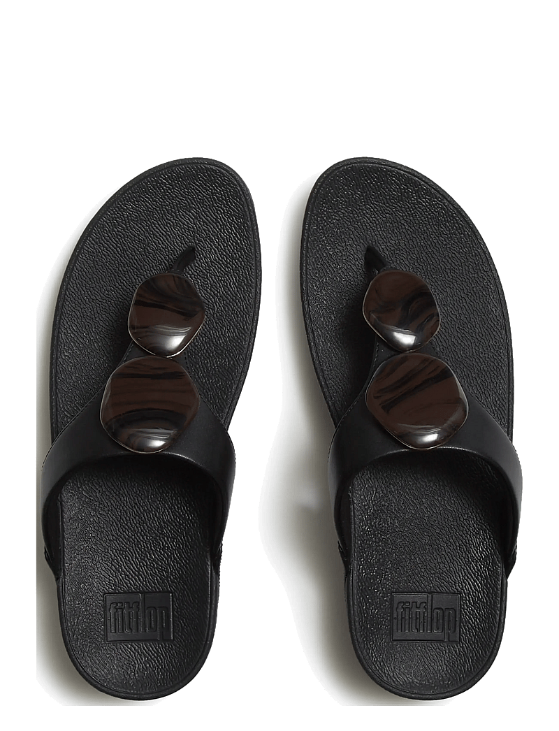 FitFlop - LULU MARBLED-STONE TOE-POST SANDALS - plateau-sandalen - black - 2