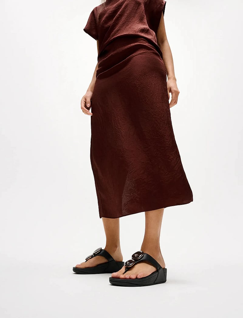 FitFlop - LULU MARBLED-STONE TOE-POST SANDALS - plateau-sandalen - black - 0