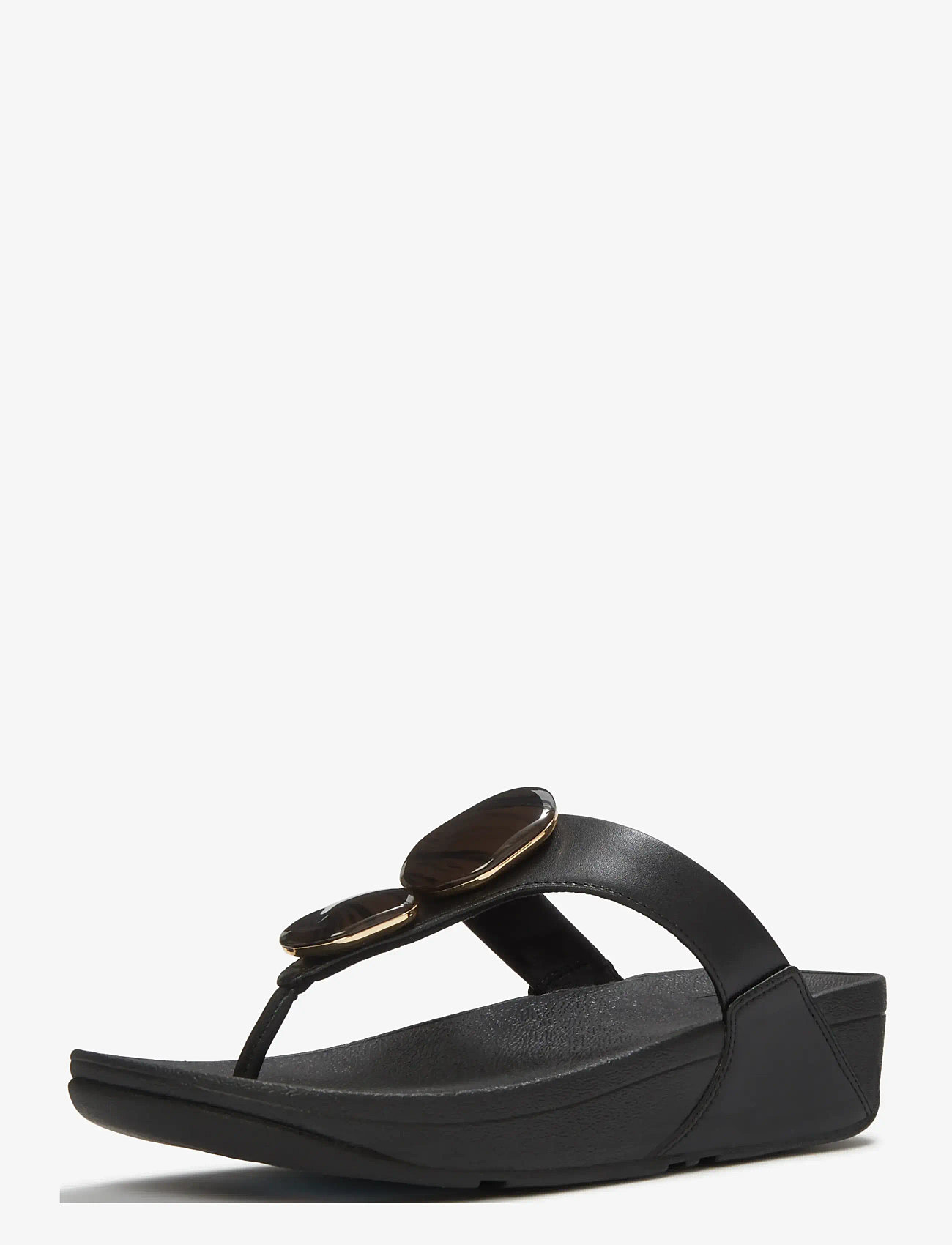 FitFlop - LULU MARBLED-STONE TOE-POST SANDALS - plateau-sandalen - black - 3