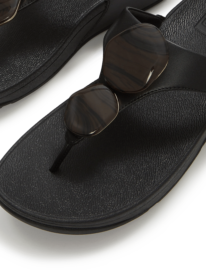 FitFlop - LULU MARBLED-STONE TOE-POST SANDALS - plateau-sandalen - black - 4