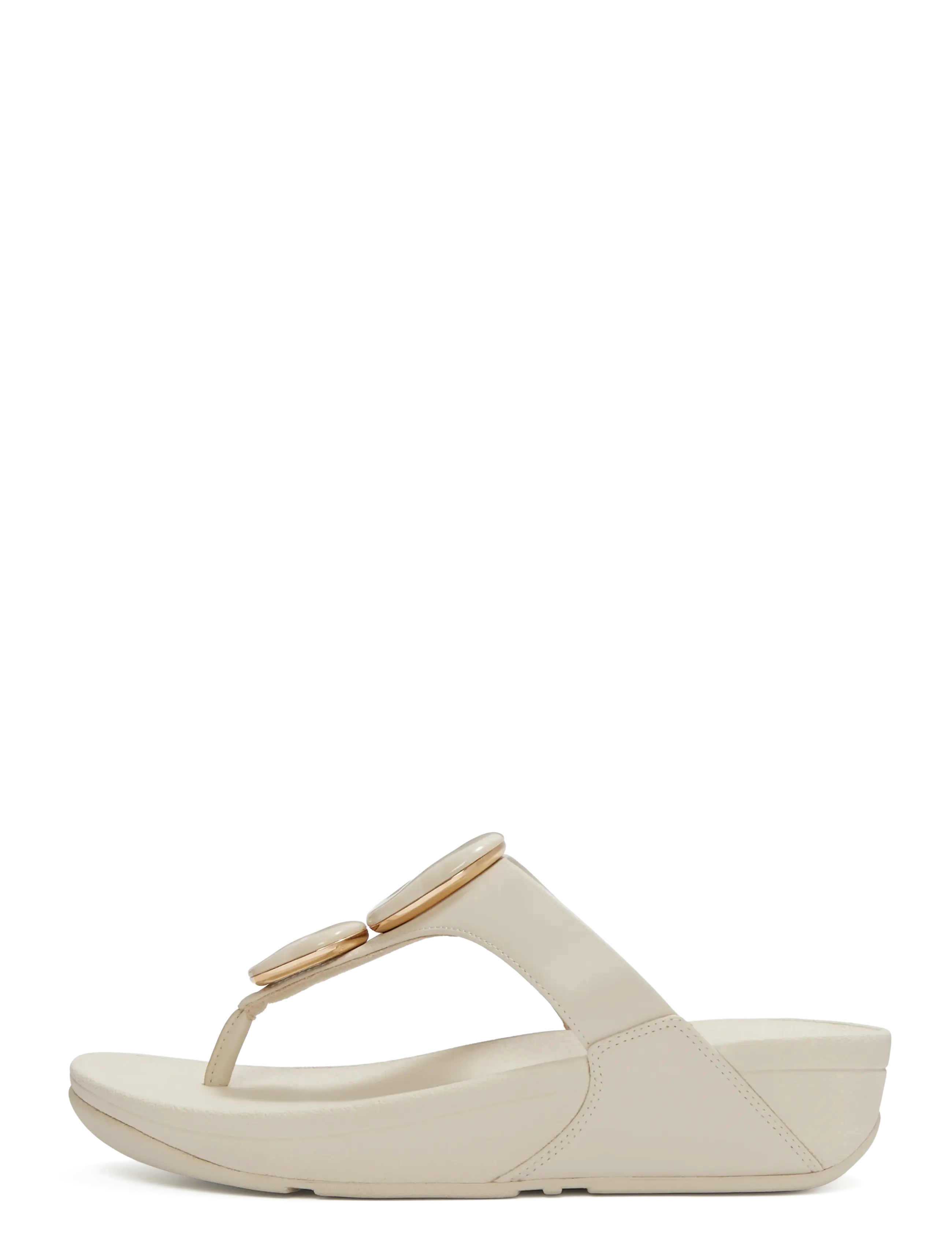 FITFLOP Lulu Marbled-Stone Toe-Post Sandalen Cream - 41 - Damen