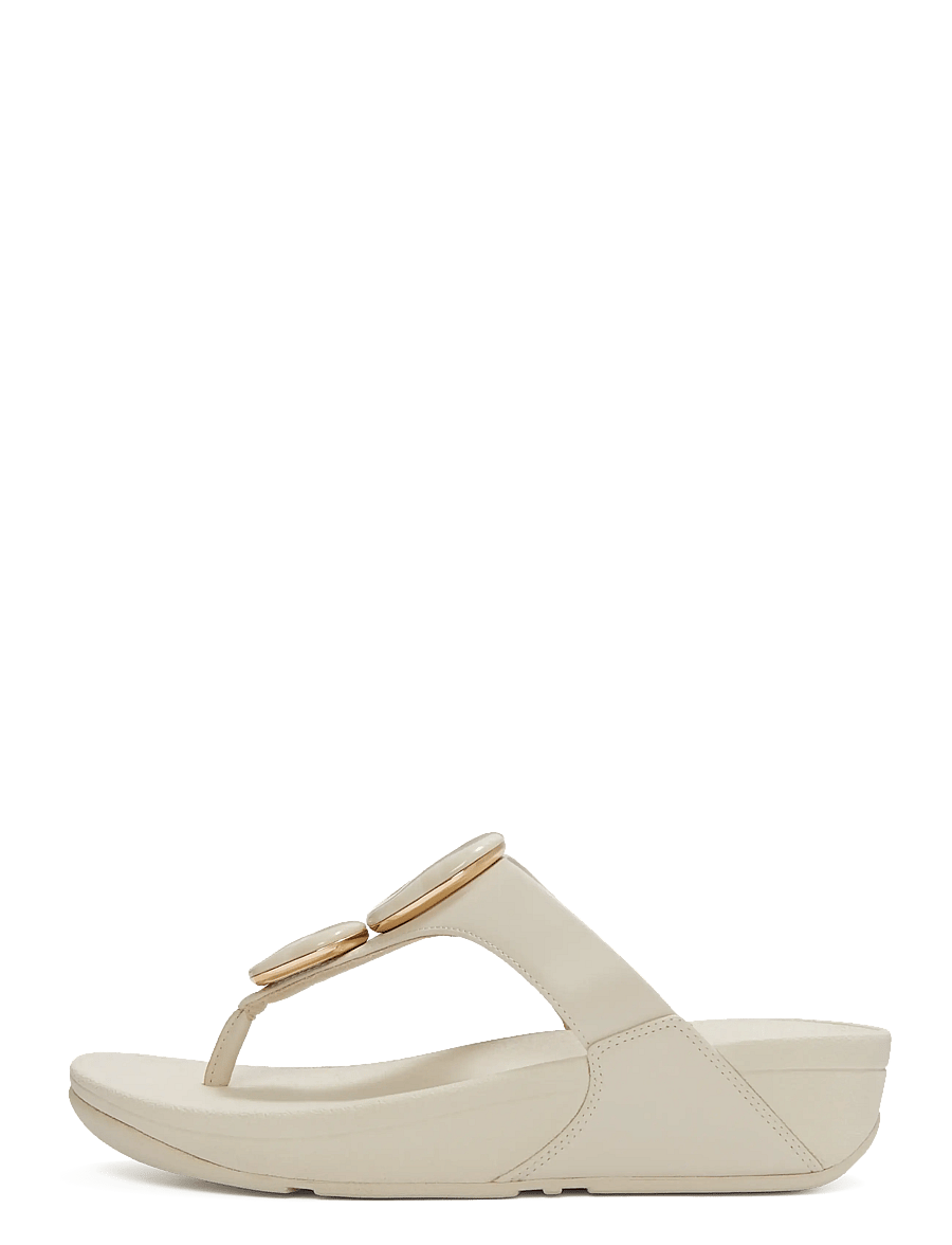 FitFlop - LULU MARBLED-STONE TOE-POST SANDALS - platvorm sandaalid - paris beige - 1