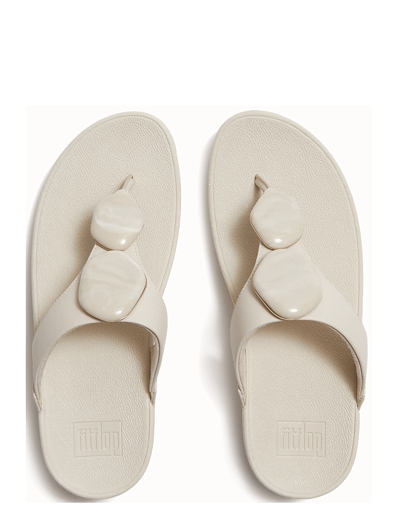 FitFlop - LULU MARBLED-STONE TOE-POST SANDALS - platformsandaler - paris beige - 2