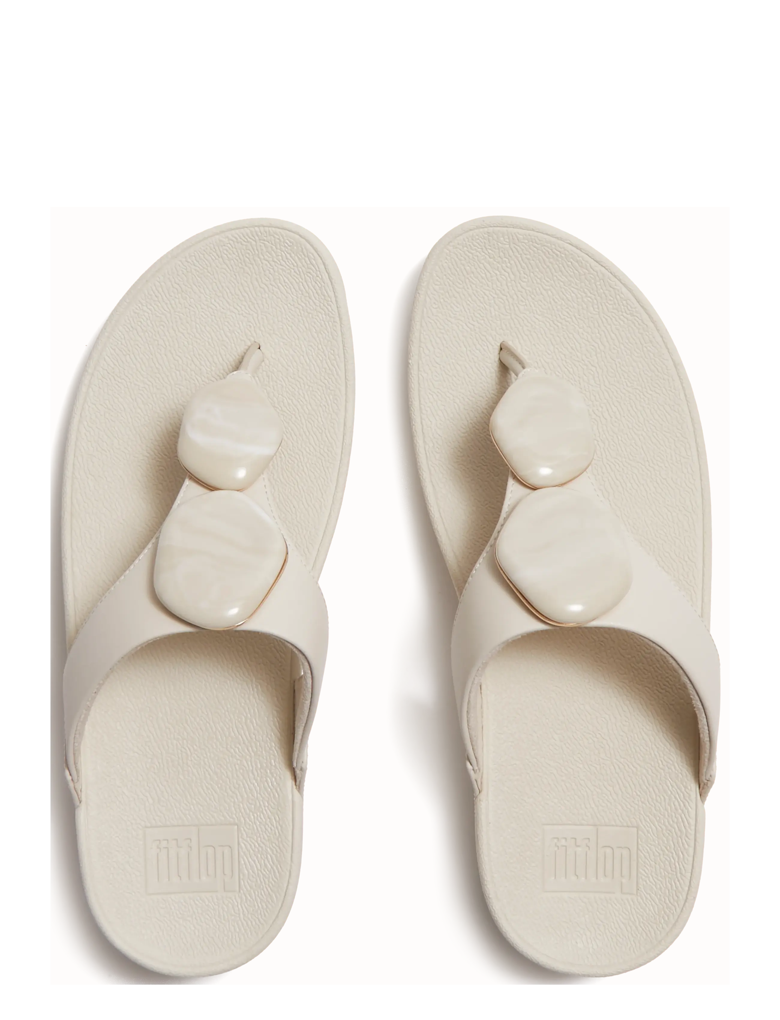 FitFlop - LULU MARBLED-STONE TOE-POST SANDALS - platvorm sandaalid - paris beige - 2