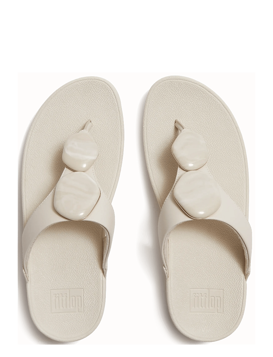 FitFlop - LULU MARBLED-STONE TOE-POST SANDALS - platvorm sandaalid - paris beige - 2