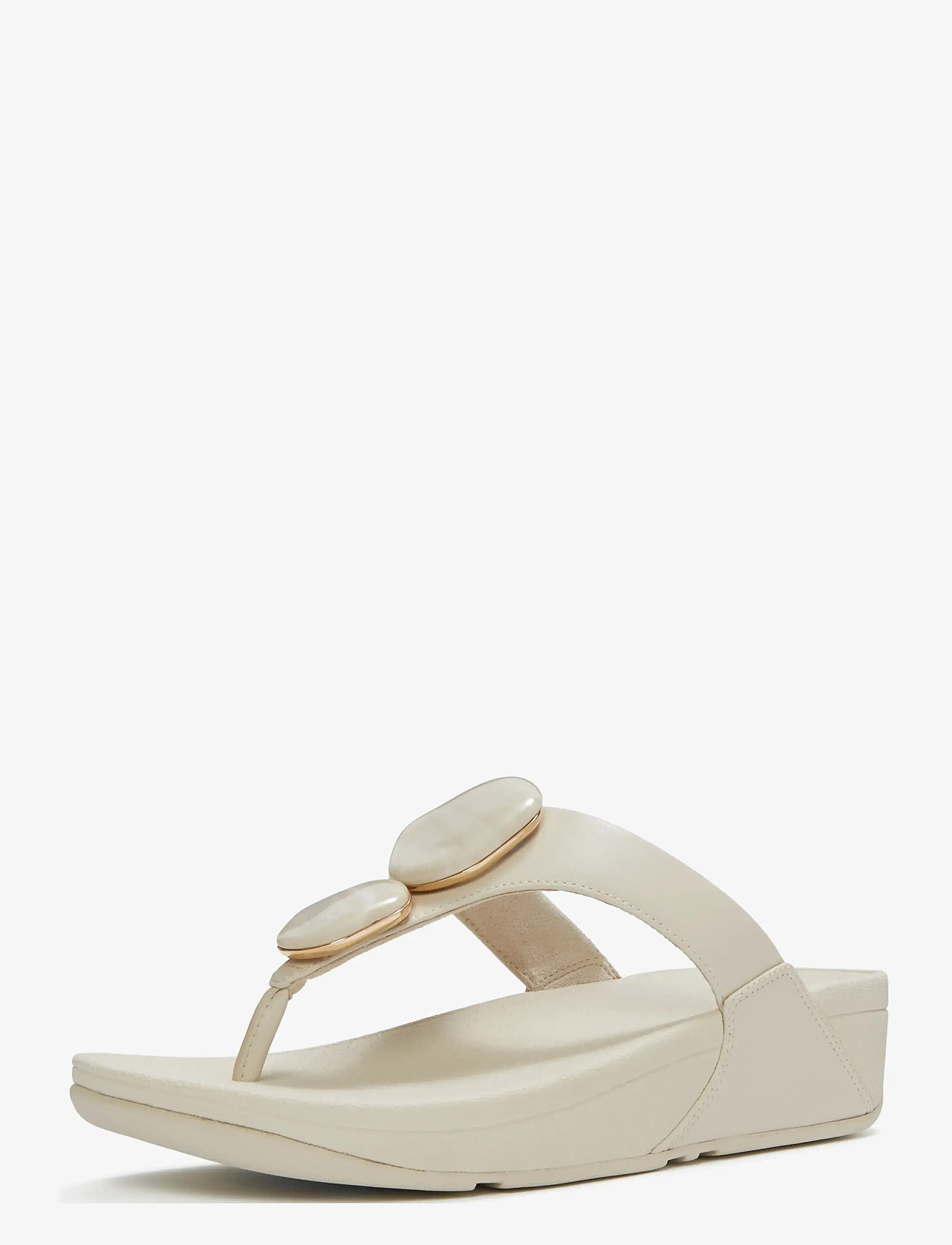 FitFlop - LULU MARBLED-STONE TOE-POST SANDALS - platformsandaler - paris beige - 3