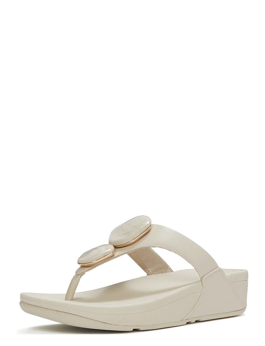 FitFlop - LULU MARBLED-STONE TOE-POST SANDALS - platvorm sandaalid - paris beige - 3