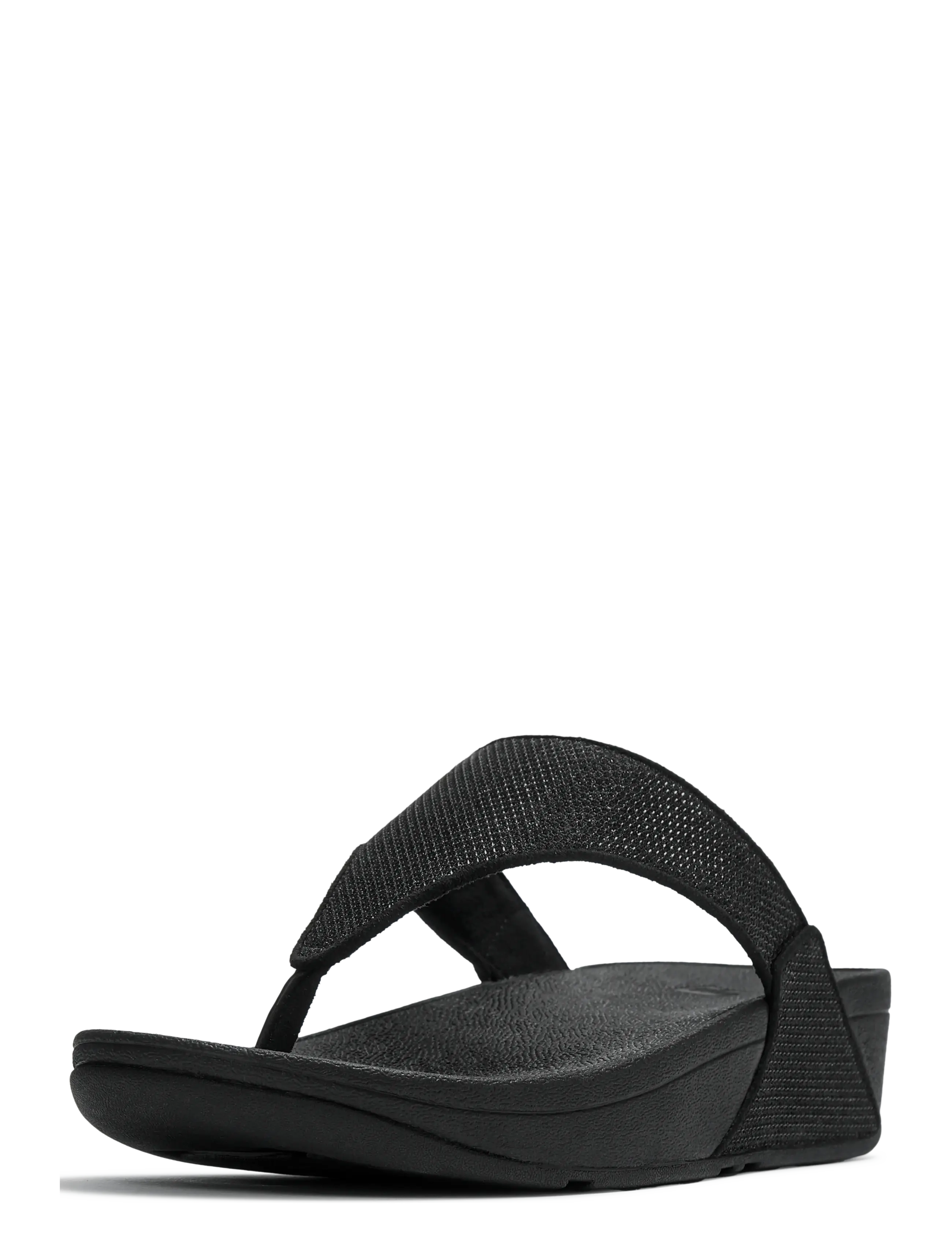 FitFlop - LULU SHIMMERGLITZ TOE-POST SANDALS - platform sandals - black - 3