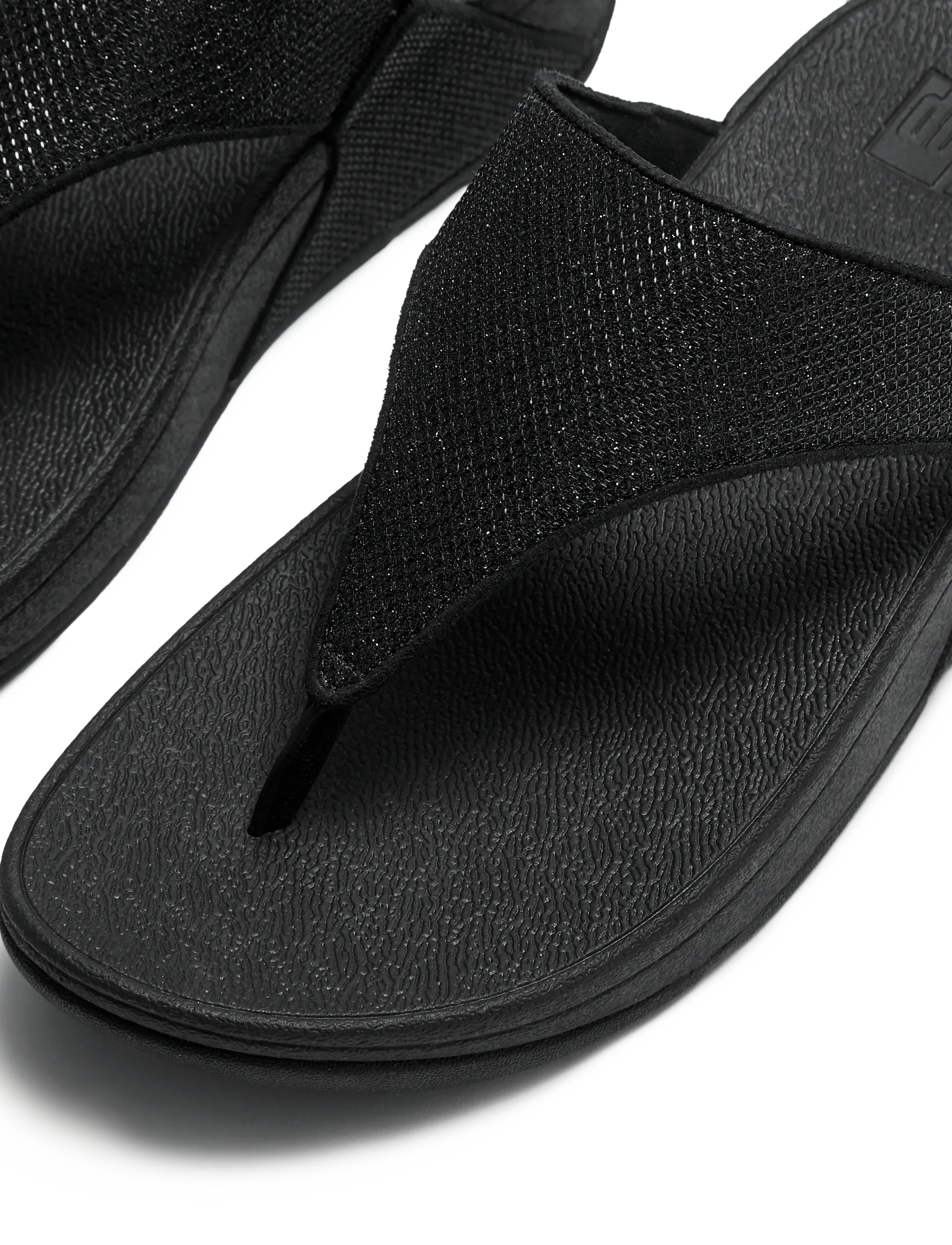FitFlop - LULU SHIMMERGLITZ TOE-POST SANDALS - platform sandals - black - 4
