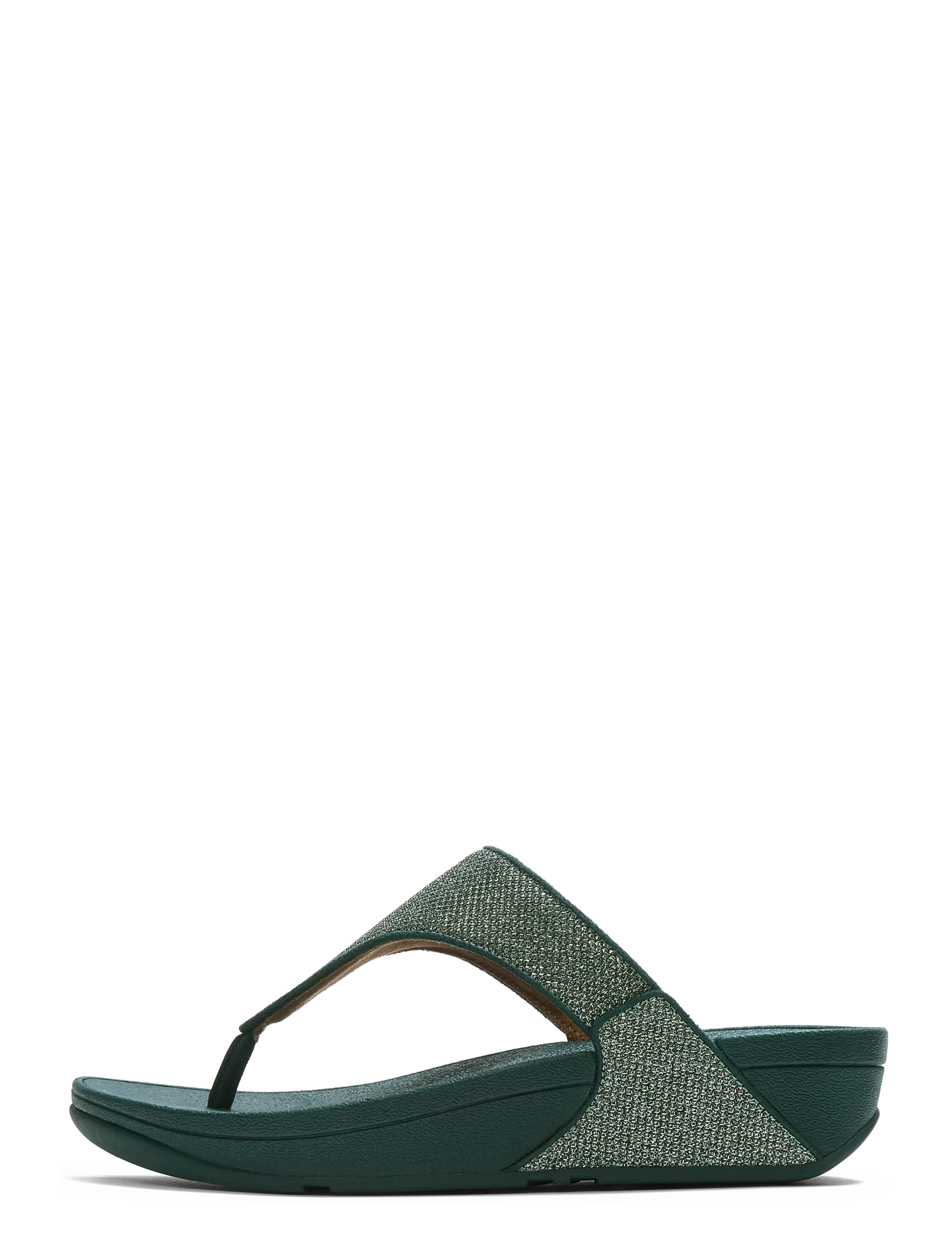 FitFlop LULU SHIMMERGLITZ TOE-POST SANDALS - Sandaler - DEEP OCEAN / green