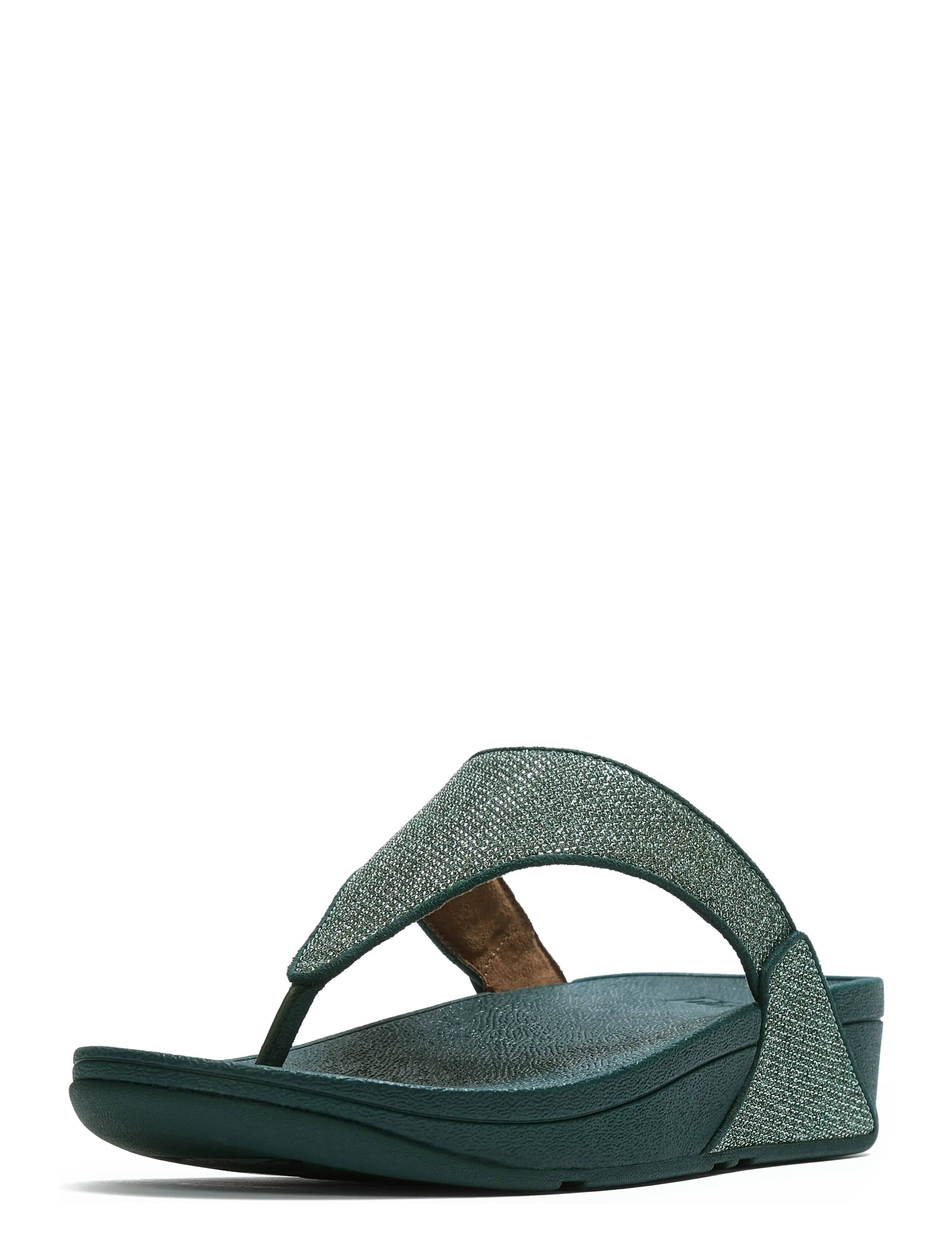 FitFlop - LULU SHIMMERGLITZ TOE-POST SANDALS - platform sandals - deep ocean - 2