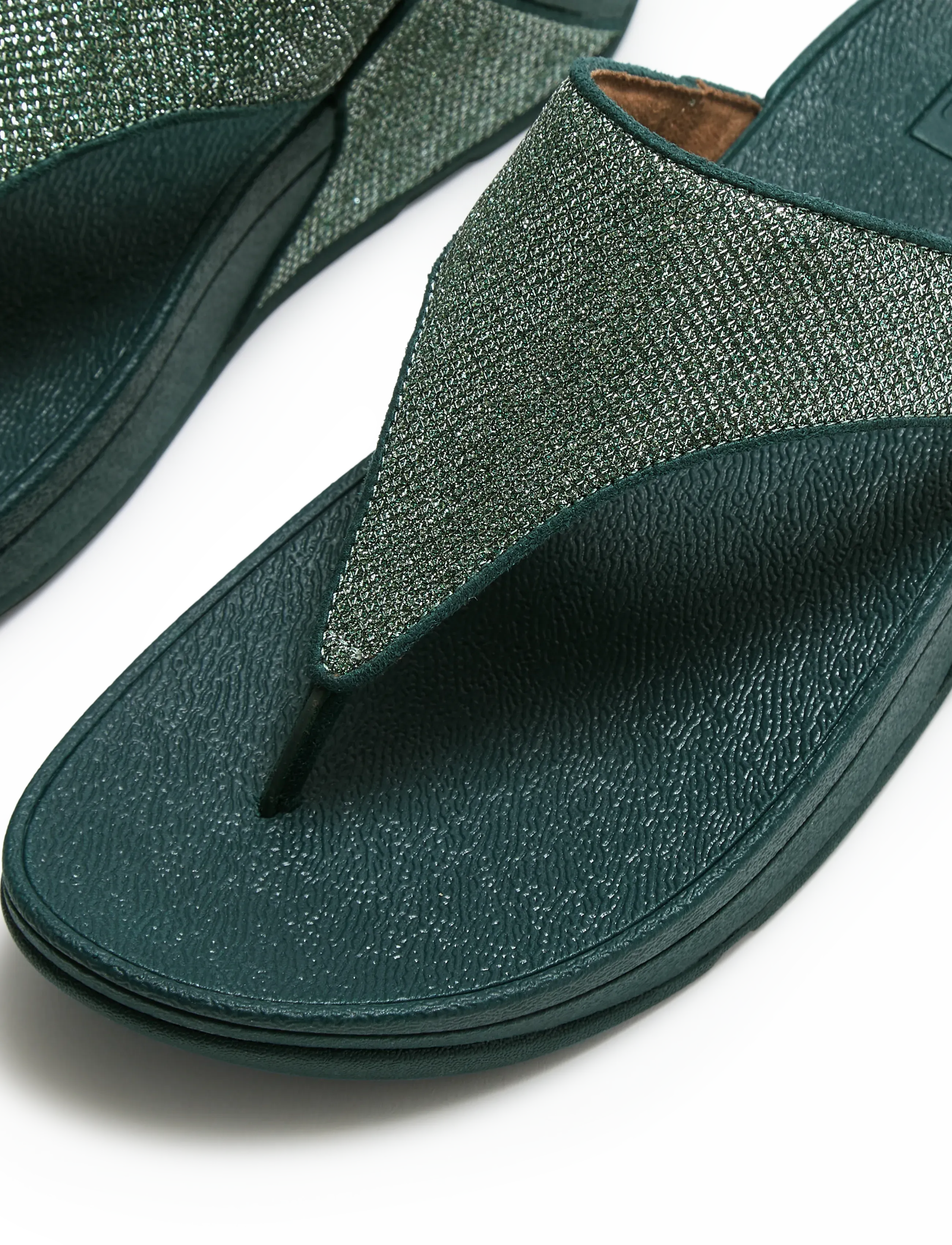 FitFlop - LULU SHIMMERGLITZ TOE-POST SANDALS - platform sandals - deep ocean - 3