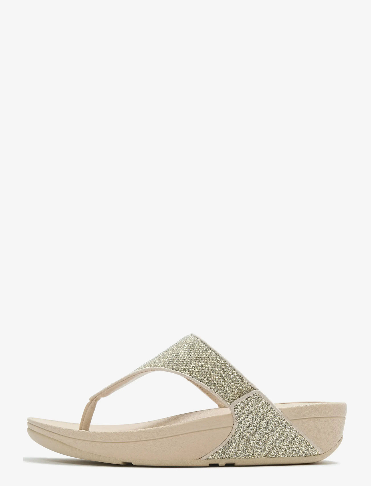 FitFlop - LULU SHIMMERGLITZ TOE-POST SANDALS - platvorm sandaalid - platino - 1