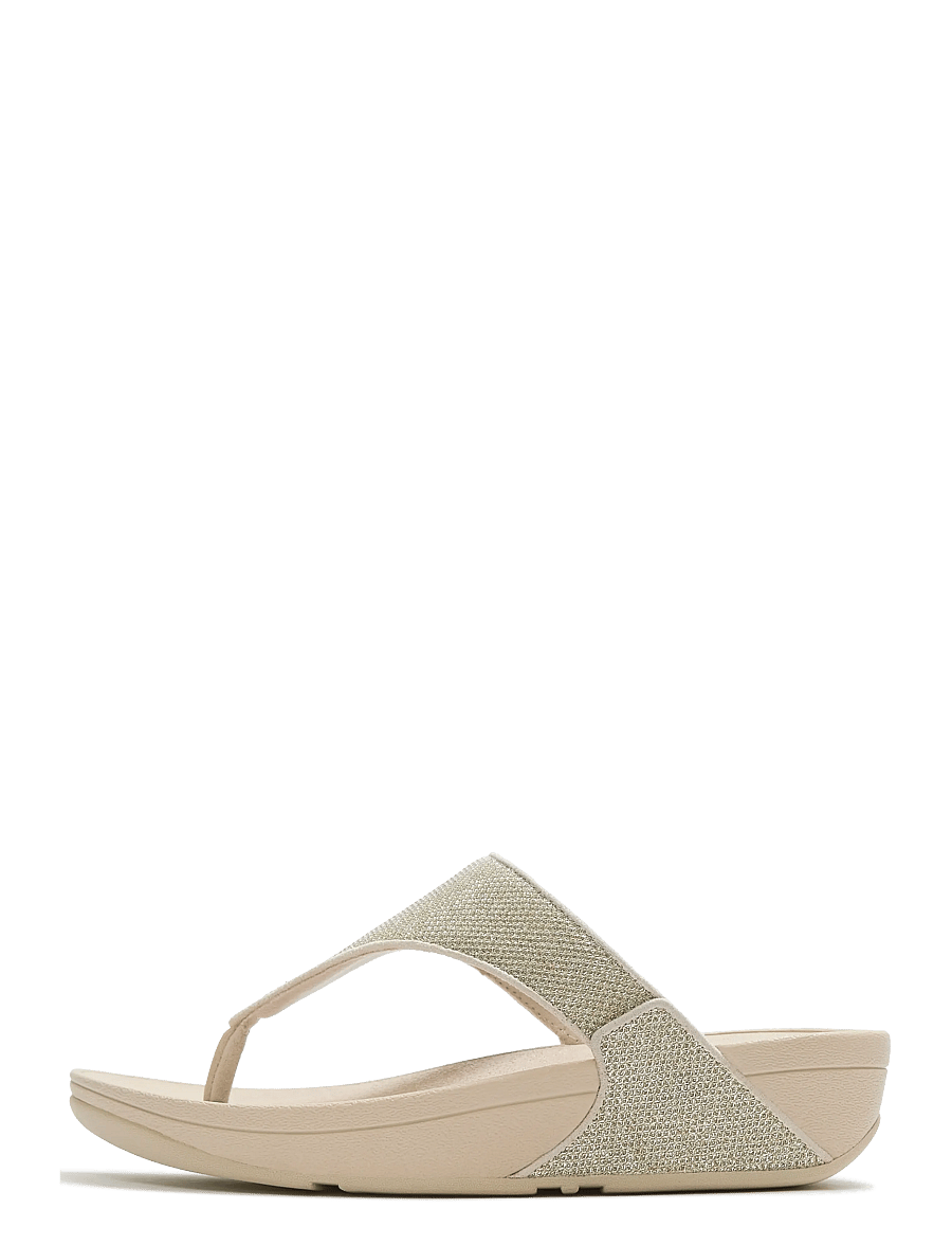 FitFlop - LULU SHIMMERGLITZ TOE-POST SANDALS - sandały na platformie - platino - 1