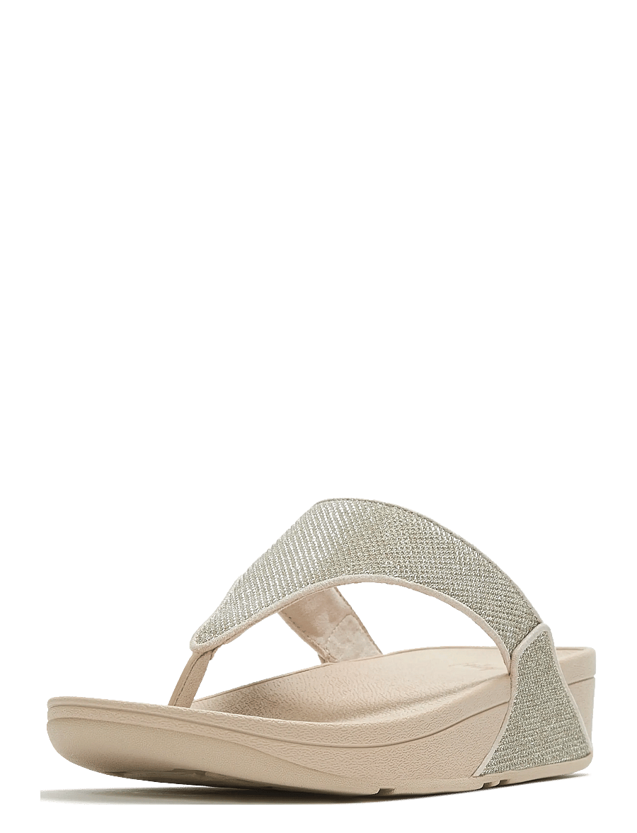 FitFlop - LULU SHIMMERGLITZ TOE-POST SANDALS - sandały na platformie - platino - 3