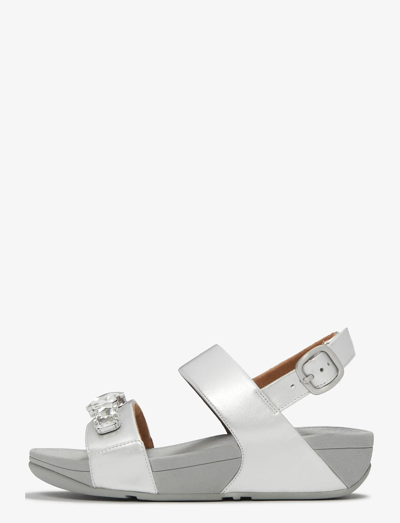 FitFlop - LULU ULTRA-JEWEL METALLIC BACK-STRAP SANDALS - plateau-sandalen - silver - 1