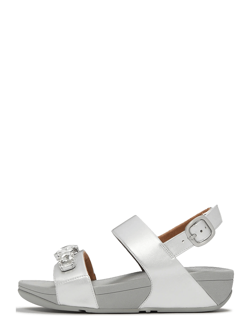 FitFlop - LULU ULTRA-JEWEL METALLIC BACK-STRAP SANDALS - plateau-sandalen - silver - 1