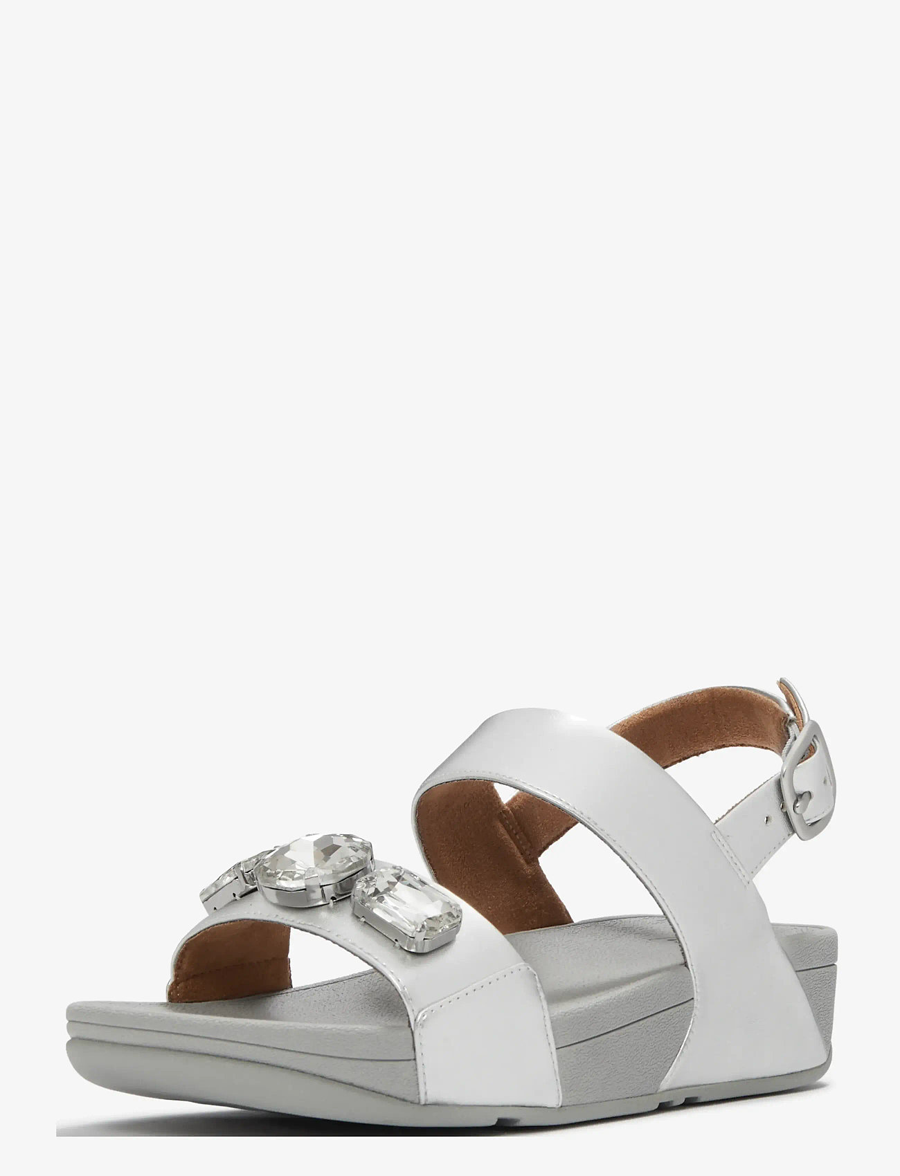 FitFlop - LULU ULTRA-JEWEL METALLIC BACK-STRAP SANDALS - plateau-sandalen - silver - 3