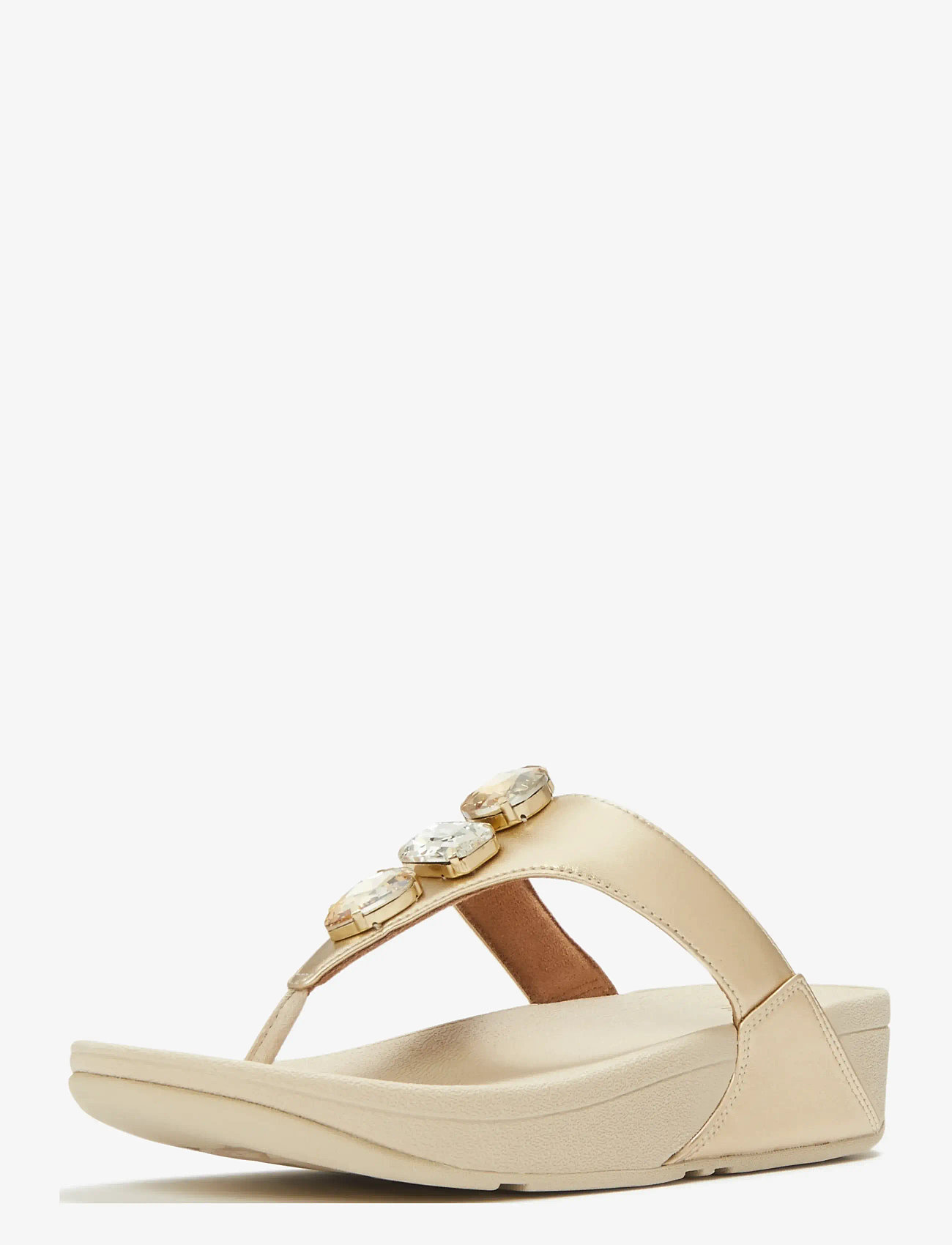 FitFlop - LULU ULTRA-JEWEL METALLIC TOE-POST SANDALS - plateau-sandalen - platino - 3