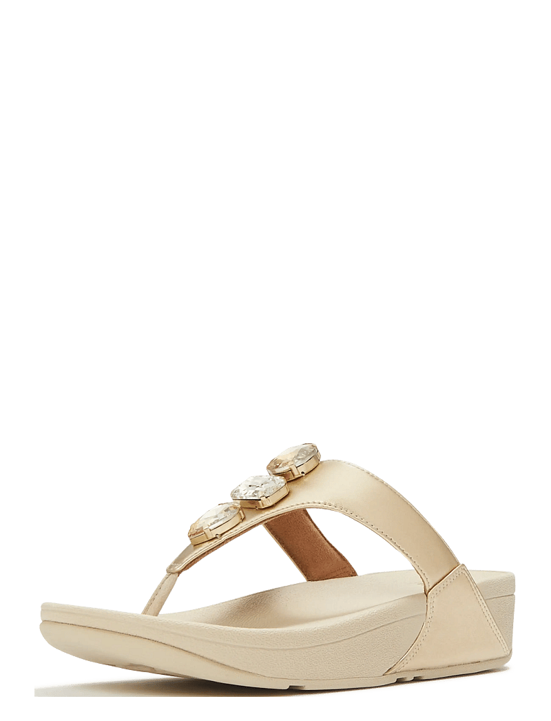FitFlop - LULU ULTRA-JEWEL METALLIC TOE-POST SANDALS - plateau-sandalen - platino - 3