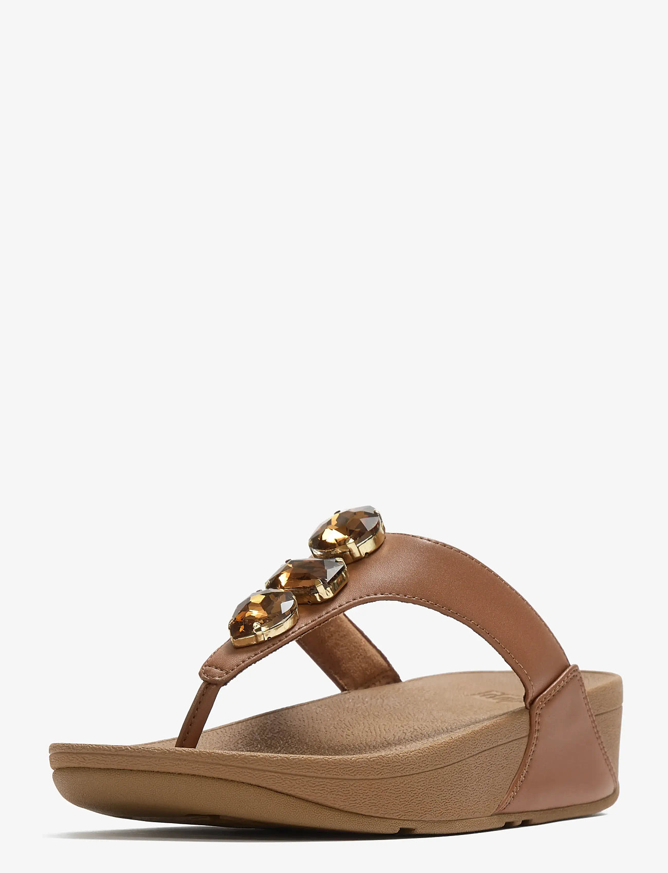 FitFlop - LULU ULTRA-JEWEL TOE-POST SANDALS - plateau-sandalen - deep tan - 1