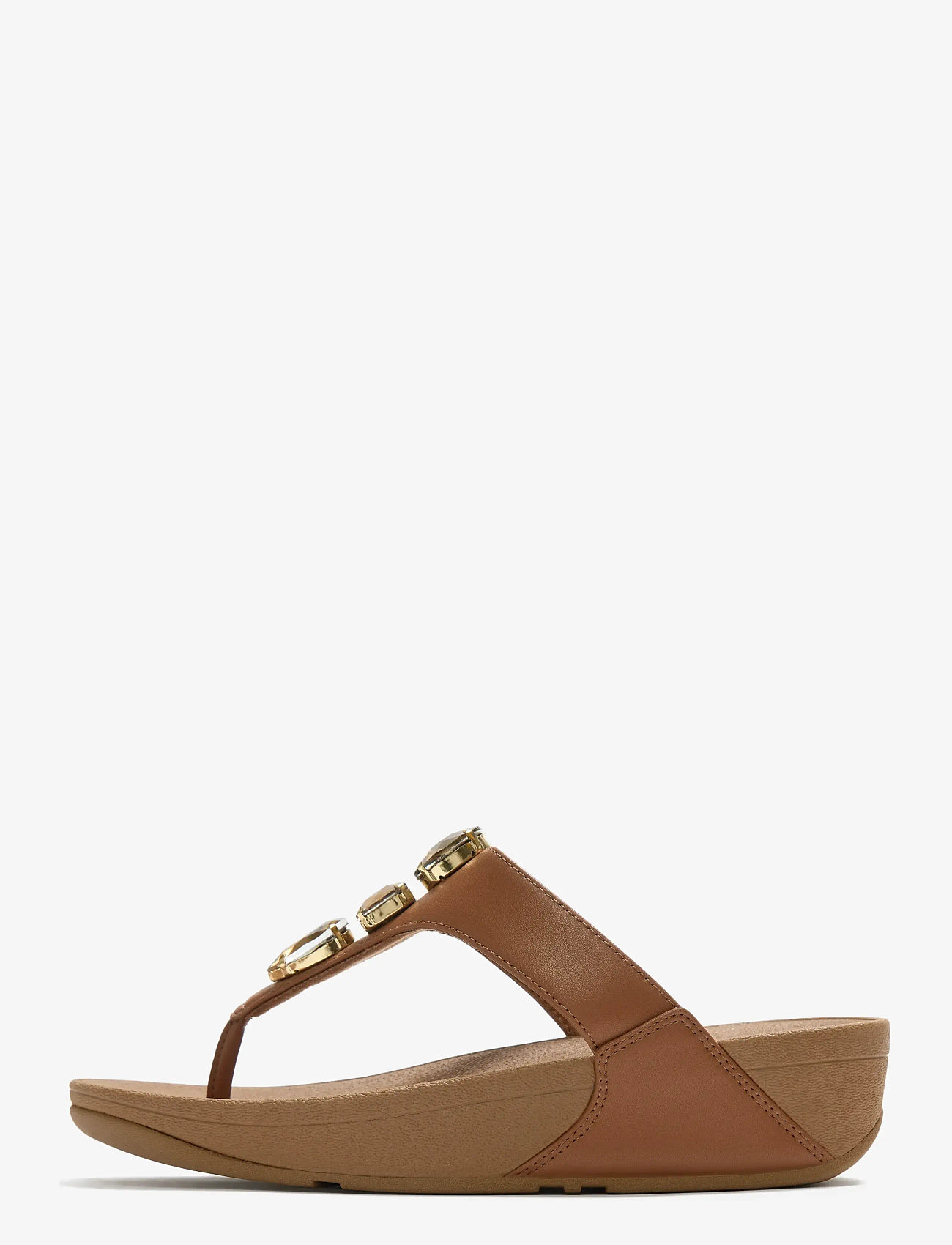 FitFlop - LULU ULTRA-JEWEL TOE-POST SANDALS - plateau-sandalen - deep tan - 2